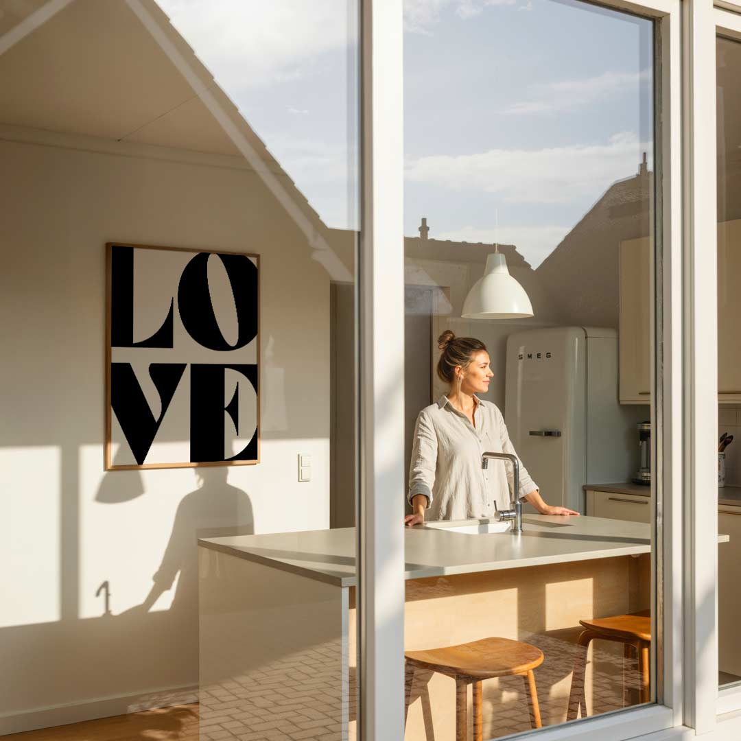 Moderne Typografie Liefdesposter-WallArtistic