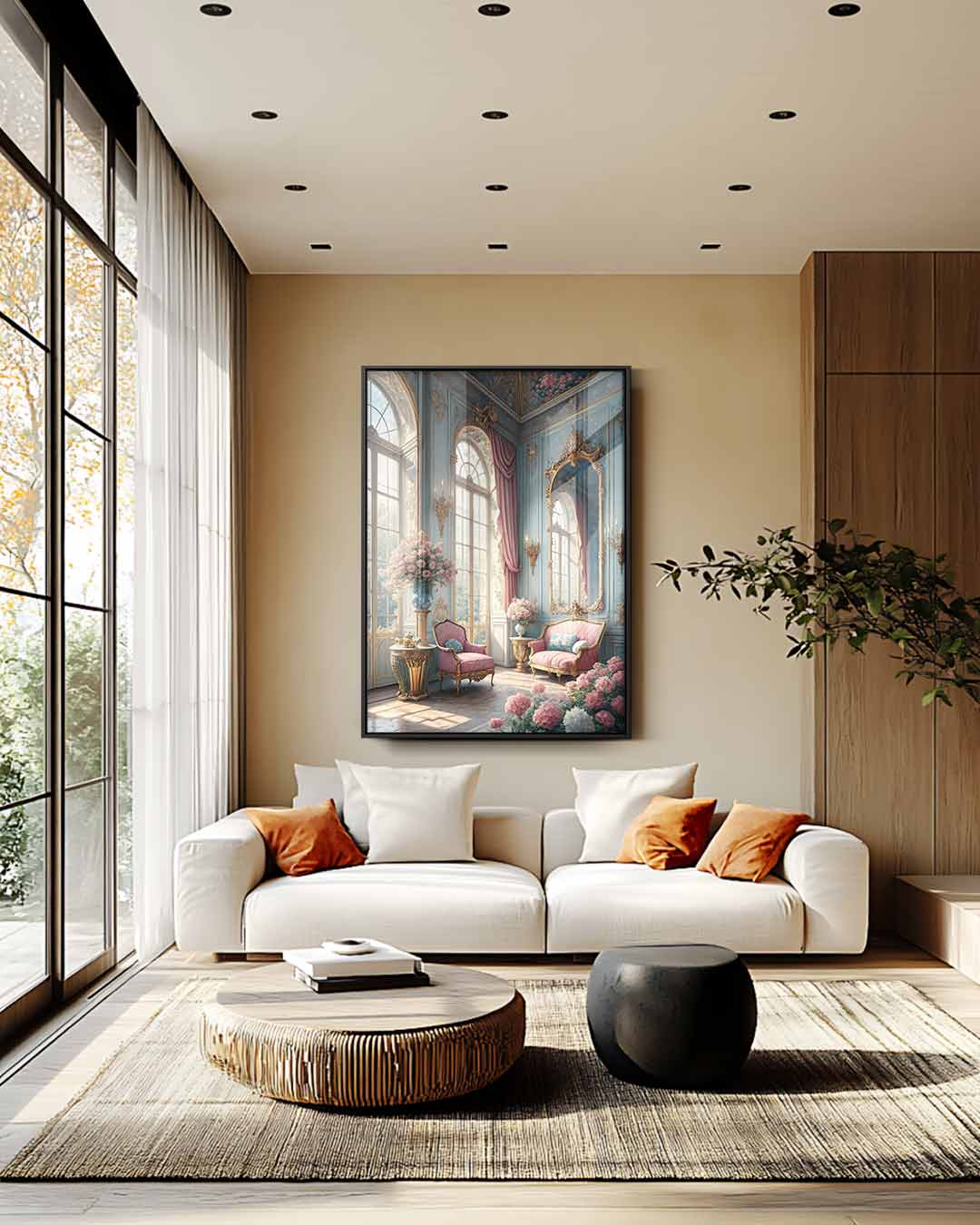Romantische Bloemenpracht Kunstwerk-canvas-dibond-plexiglas-wanddecoratie-WallArtistic