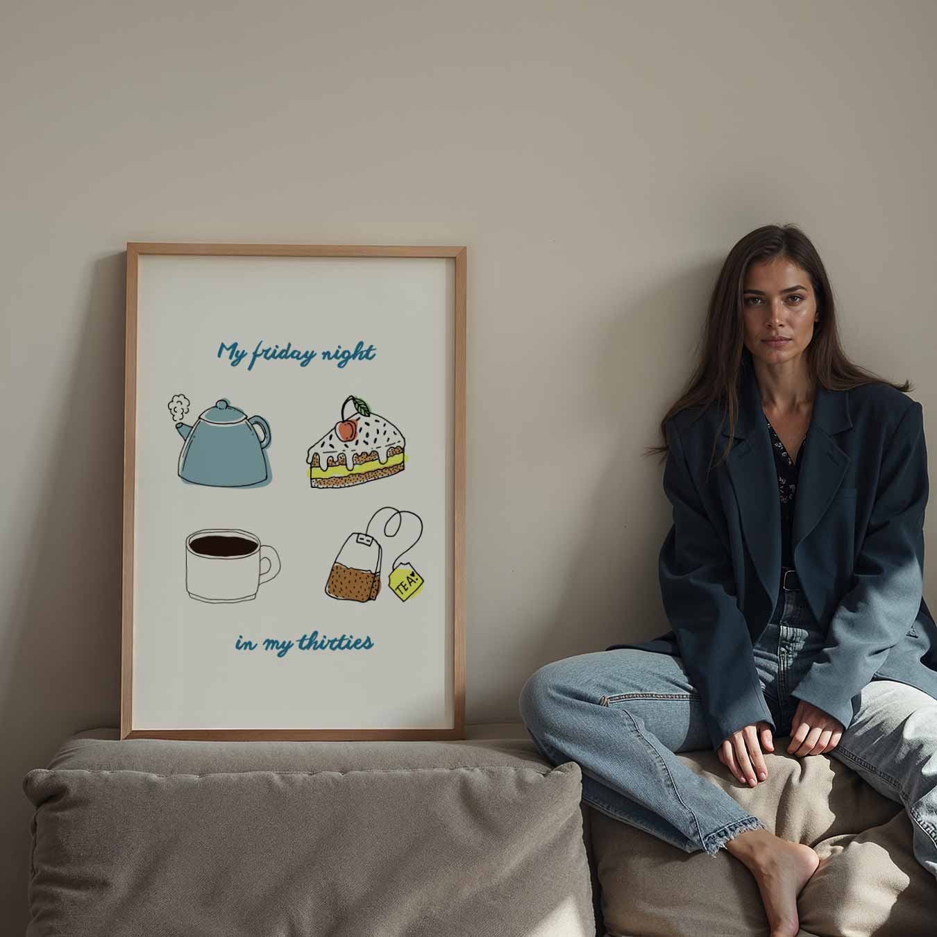 Ontspannen Vrijdagavond Poster-WallArtistic