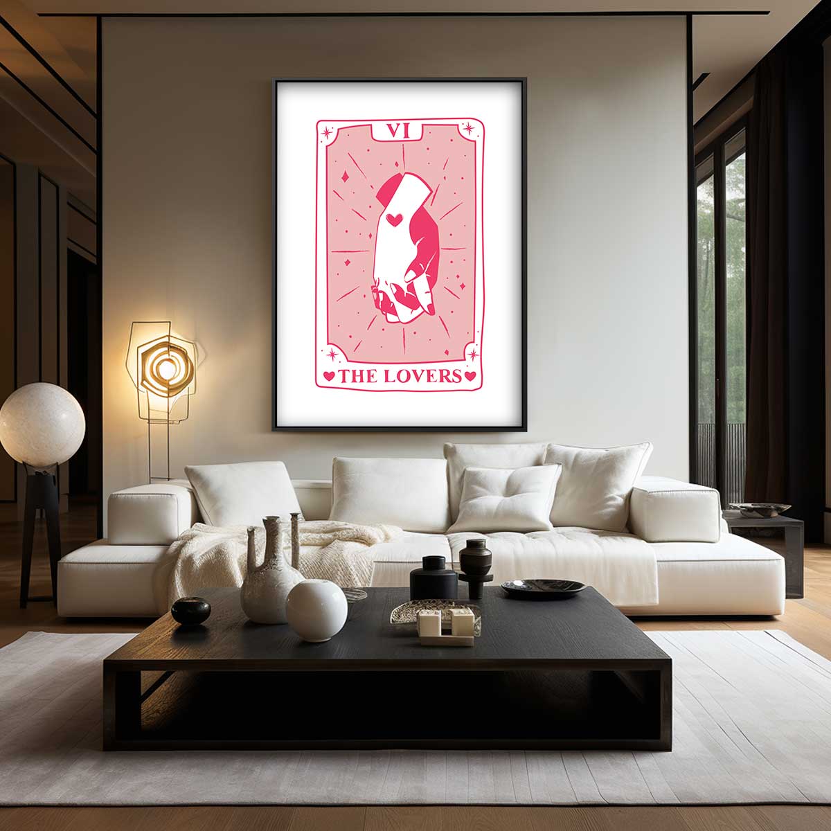 Liefdevolle Tarot Illustratie Kunstwerk-canvas-dibond-plexiglas-wanddecoratie-WallArtistic