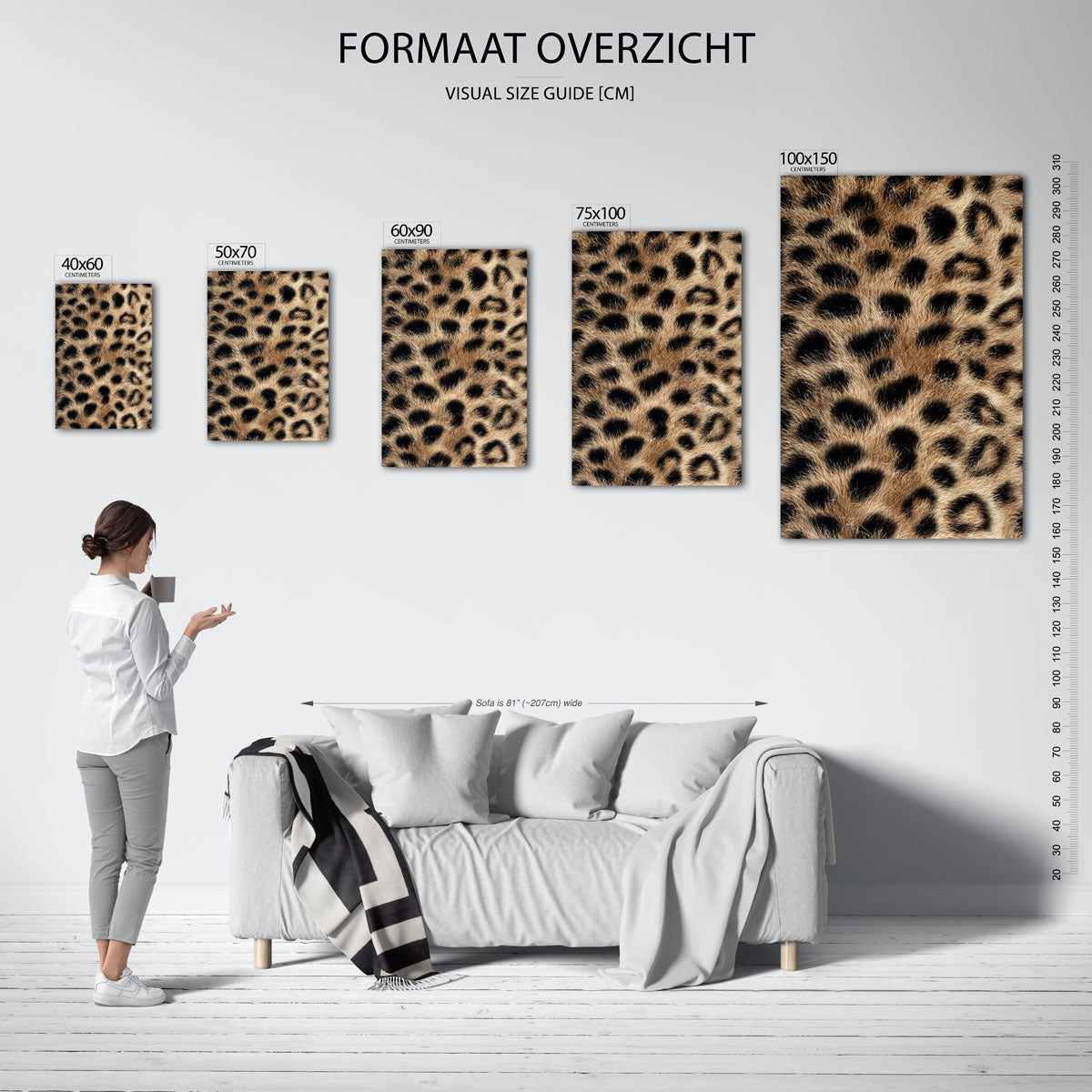 Dierenprint patroon Kunstwerk