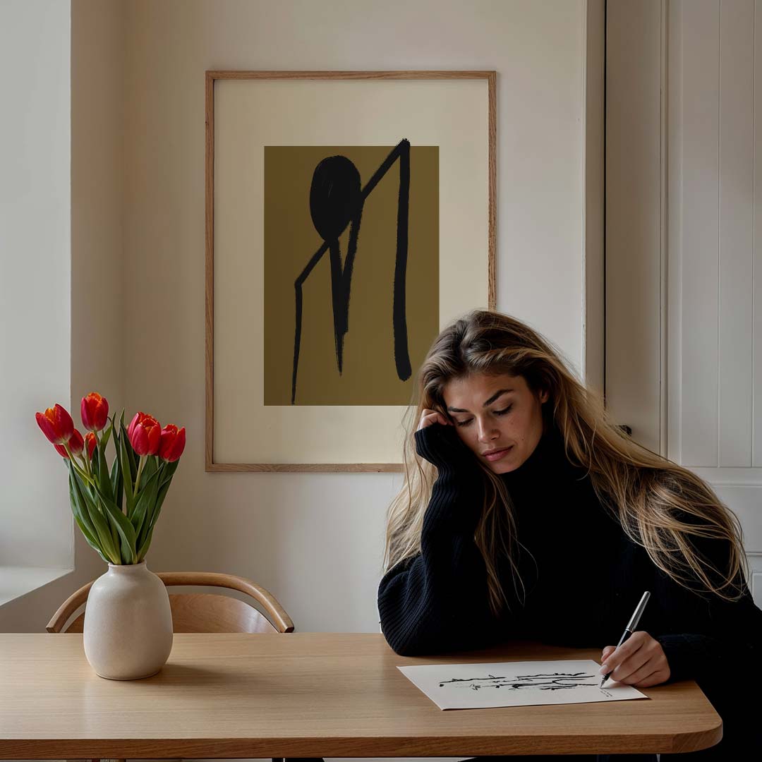 Abstracte Stijlfiguur Poster-WallArtistic