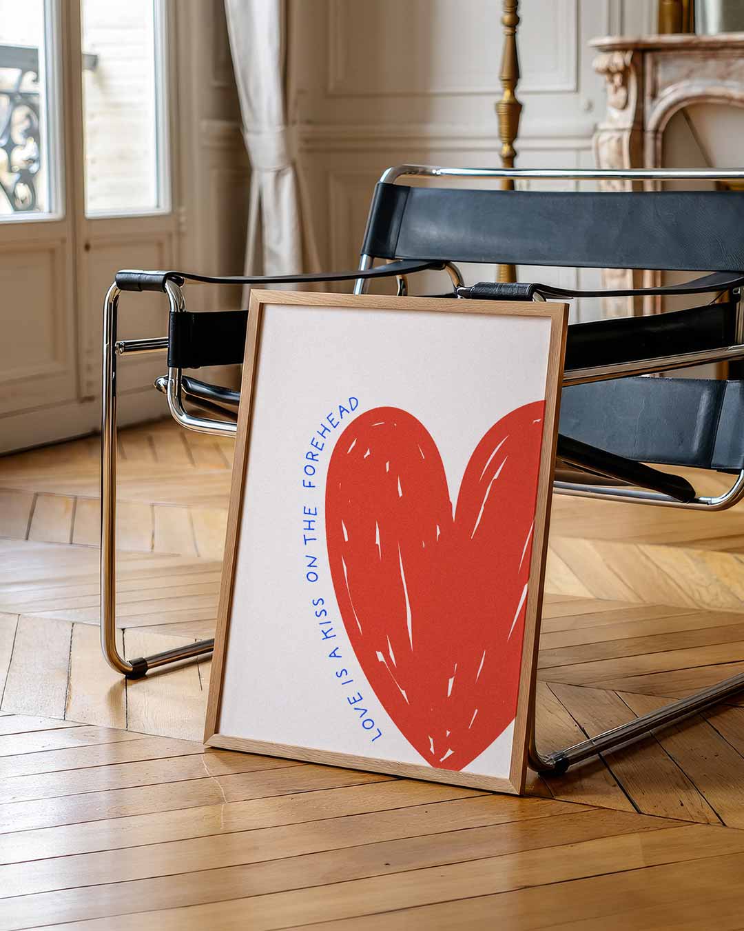 Liefdevolle Kus Voorhoofd Poster