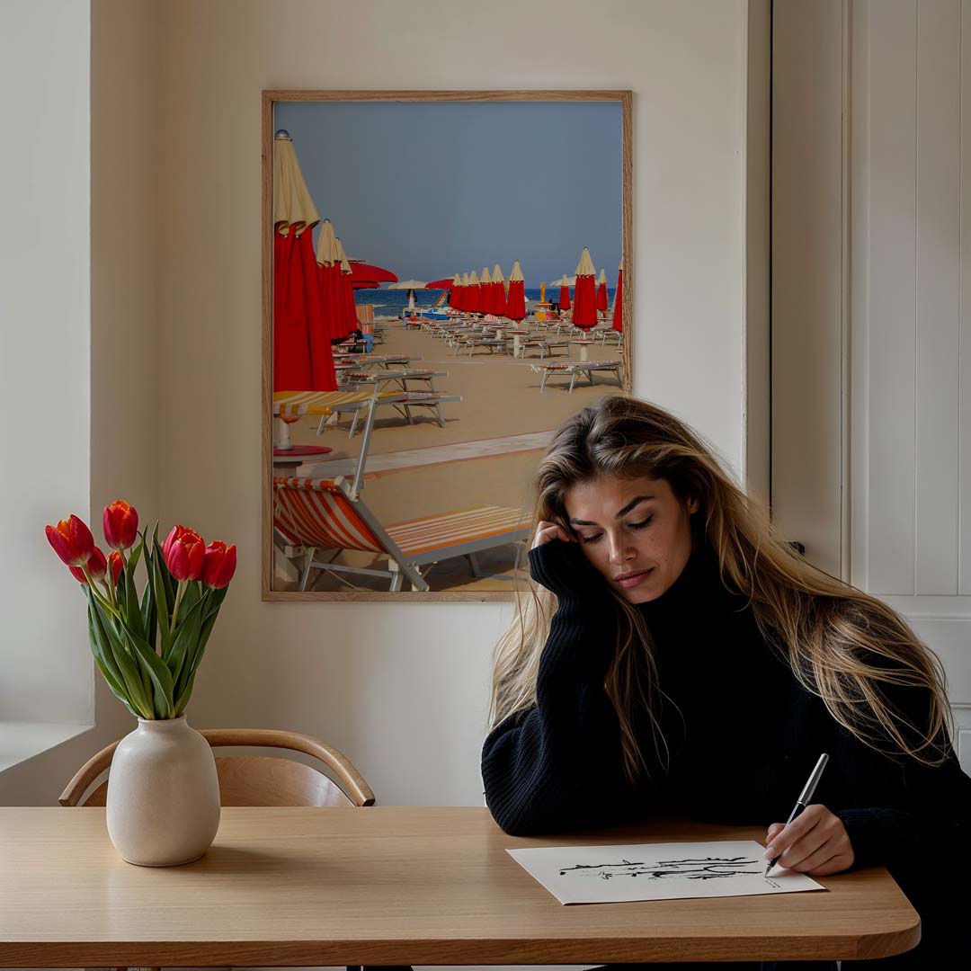 Zonnige Dag op het Strand Poster-WallArtistic