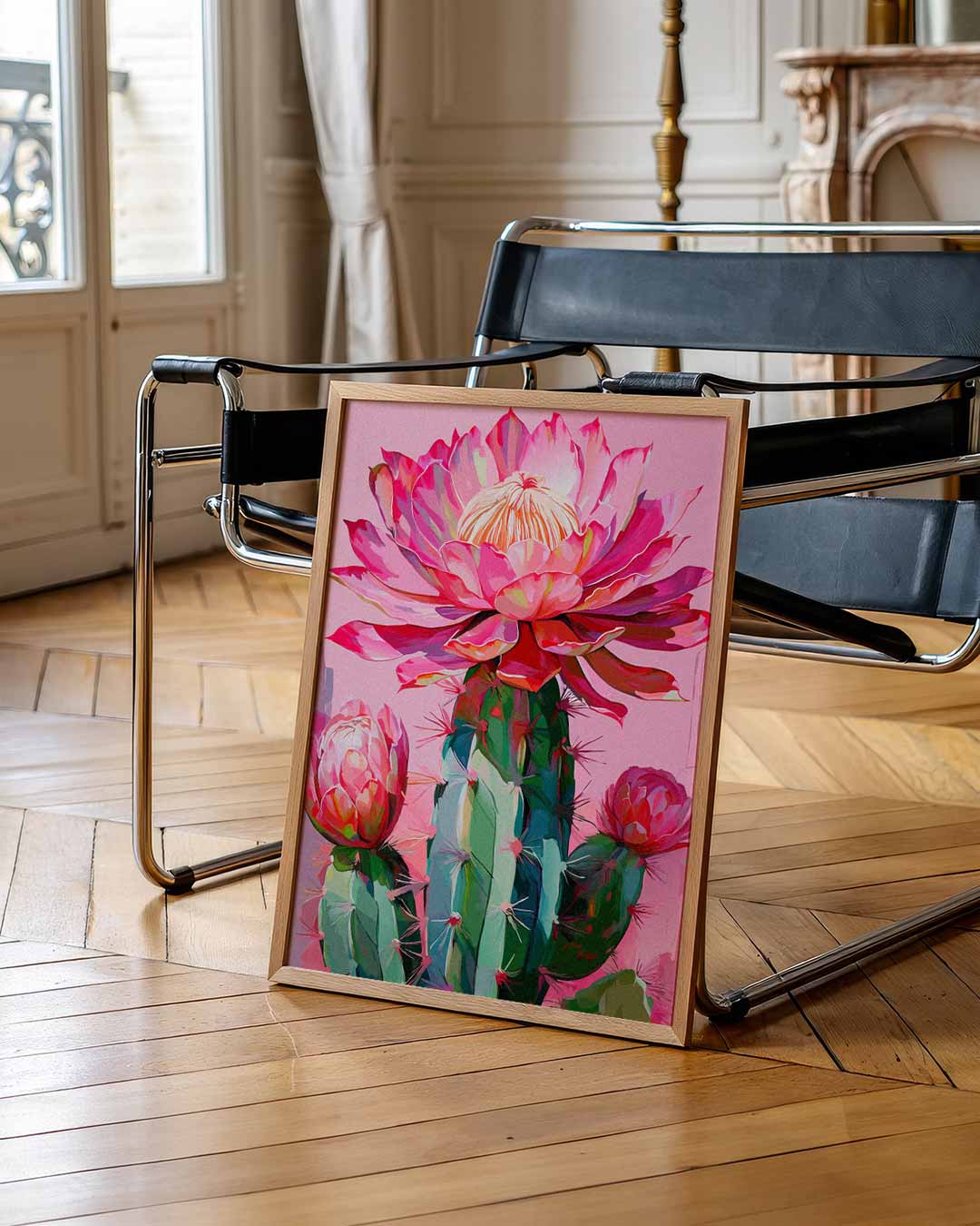 Botanische Cactus Bloemenpracht Poster