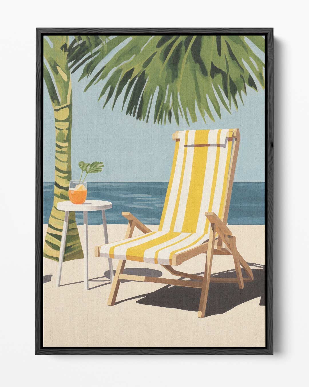 Zomerdag aan het Strand Kunstwerk-canvas-dibond-plexiglas-wanddecoratie-WallArtistic