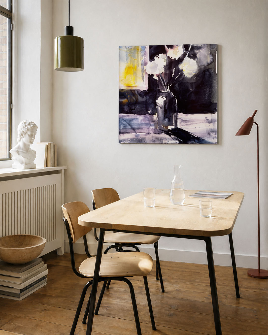 Expressieve bloemen Kunstwerk