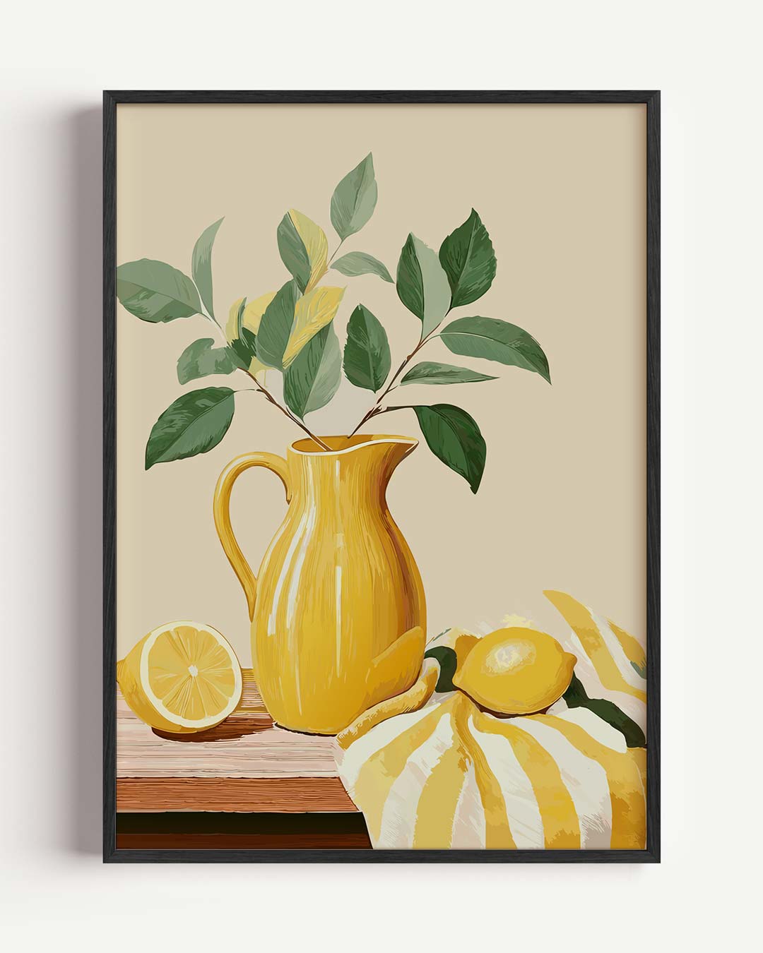 Zomerse Citroen Stilleven Poster-WallArtistic