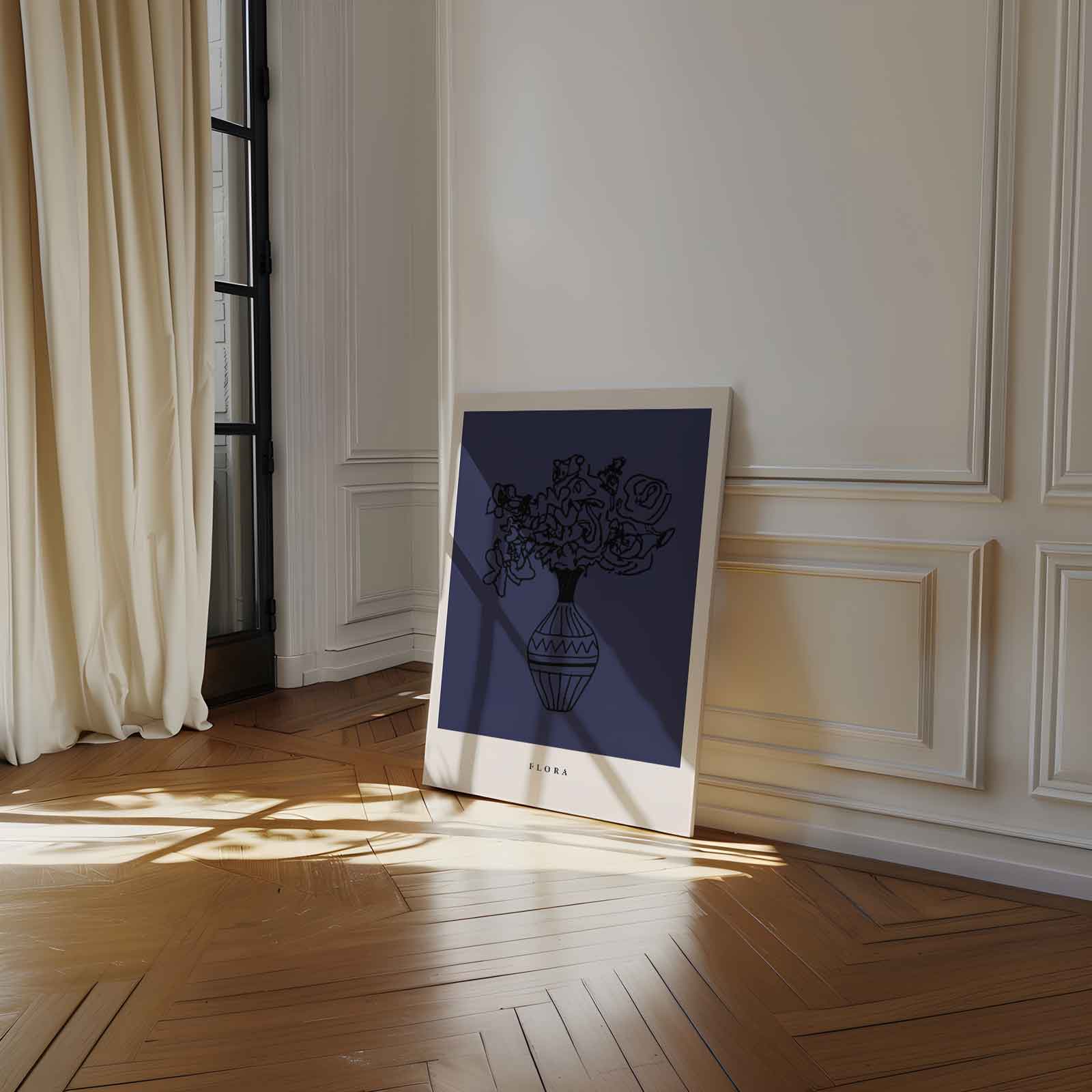 Abstracte Bloemenvazen Print Kunstwerk-canvas-dibond-plexiglas-wanddecoratie-WallArtistic