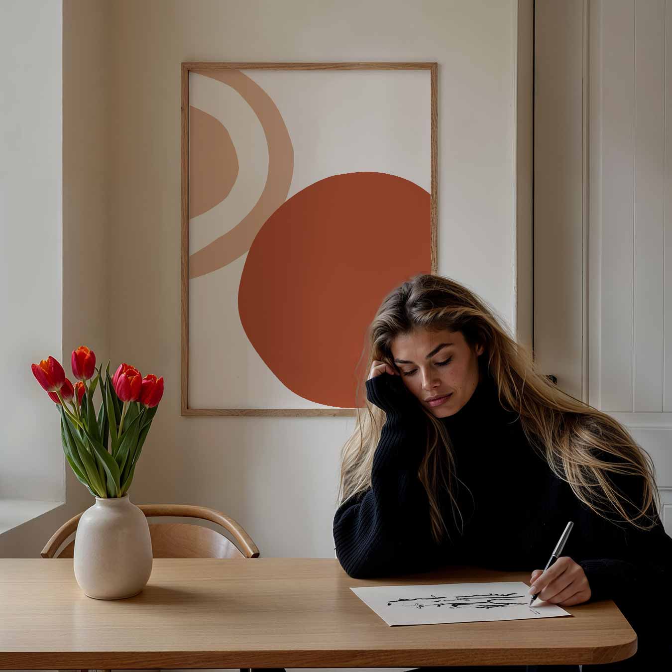 Abstracte Cirkel Compositie Poster-WallArtistic