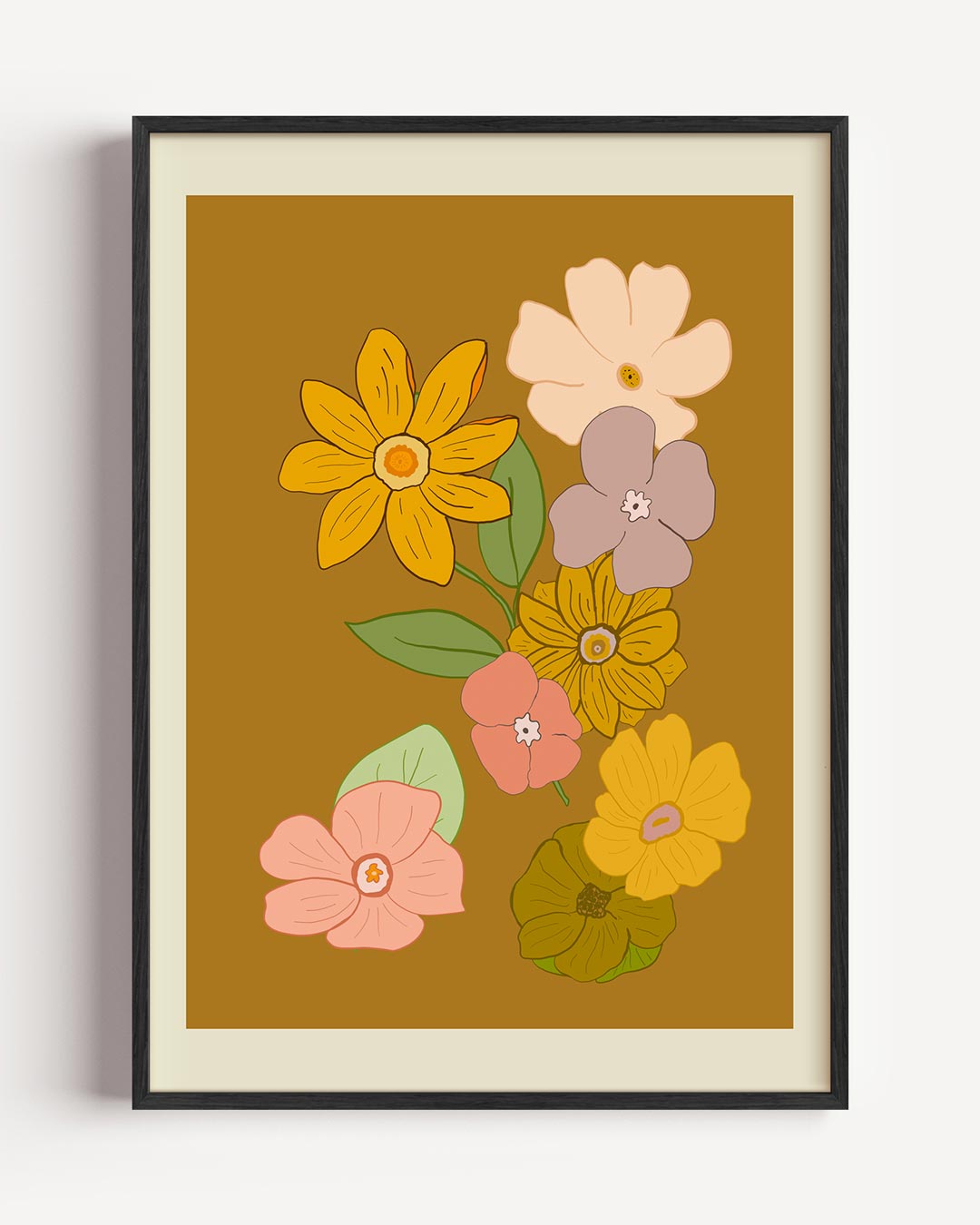 Bloemenpracht in Vintage Stijl Poster-WallArtistic