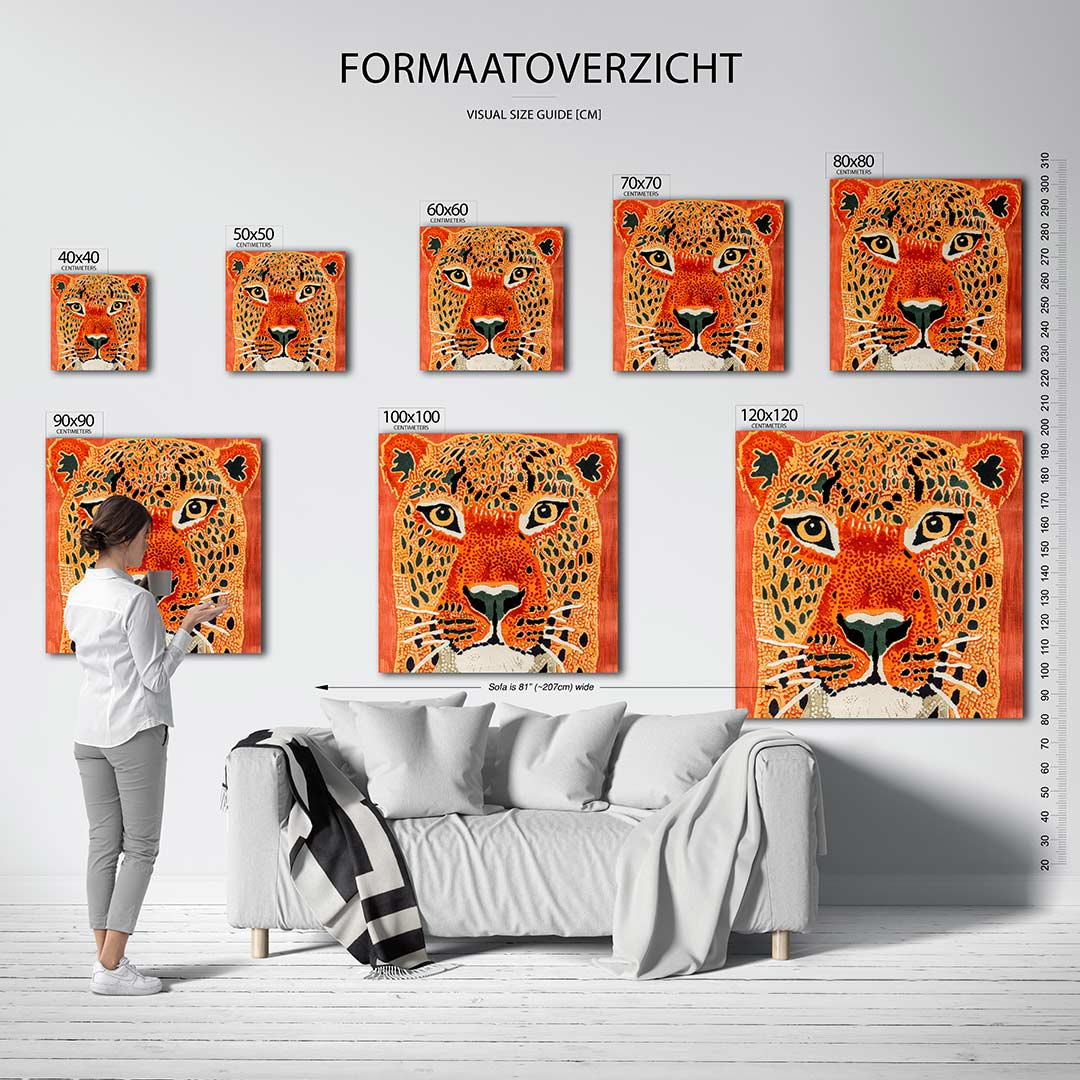 Levendige dierenkop Kunstwerk