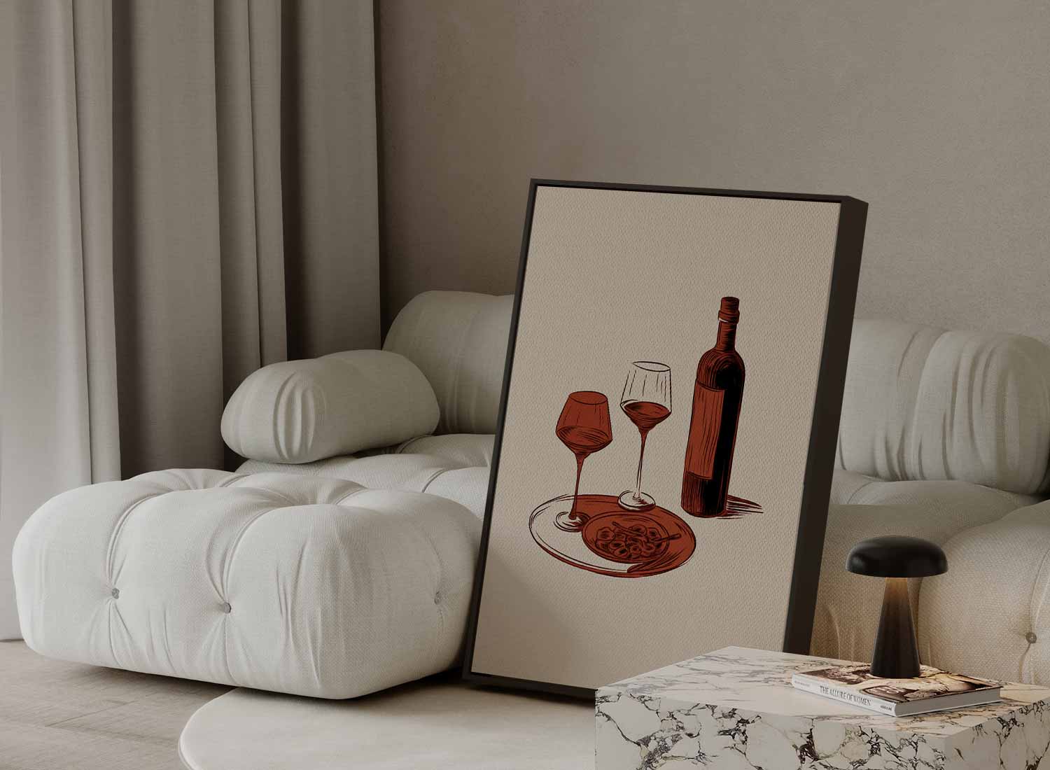 Italiaans Avondje Kunstwerk-canvas-dibond-plexiglas-wanddecoratie-WallArtistic