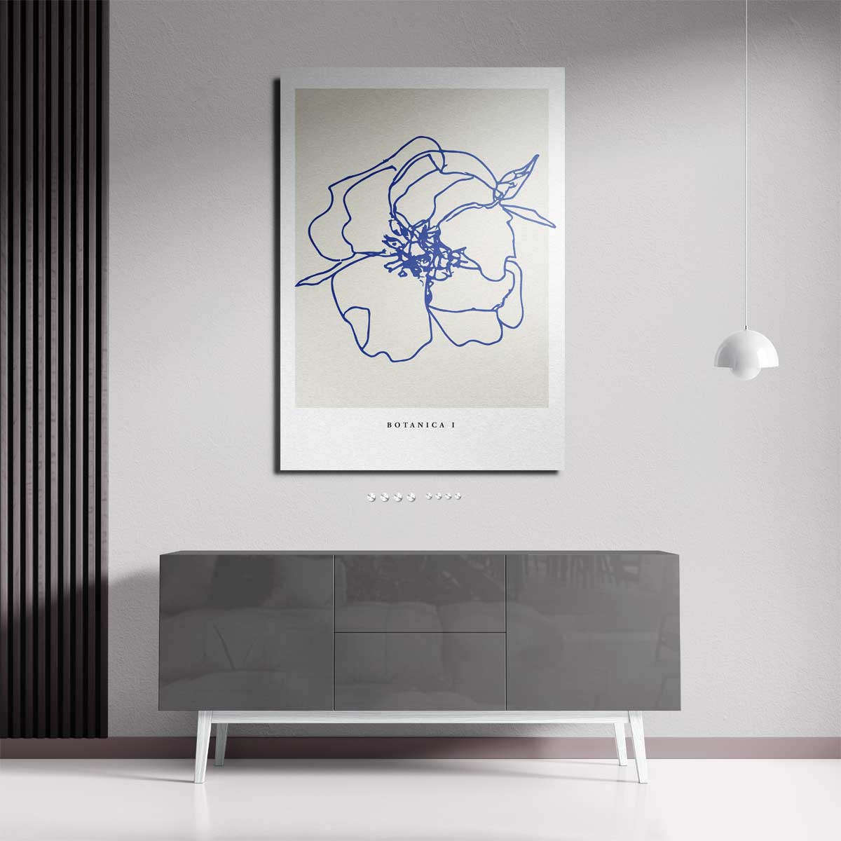 Moderne Botanische Lijntekening Kunstwerk-canvas-dibond-plexiglas-wanddecoratie-WallArtistic
