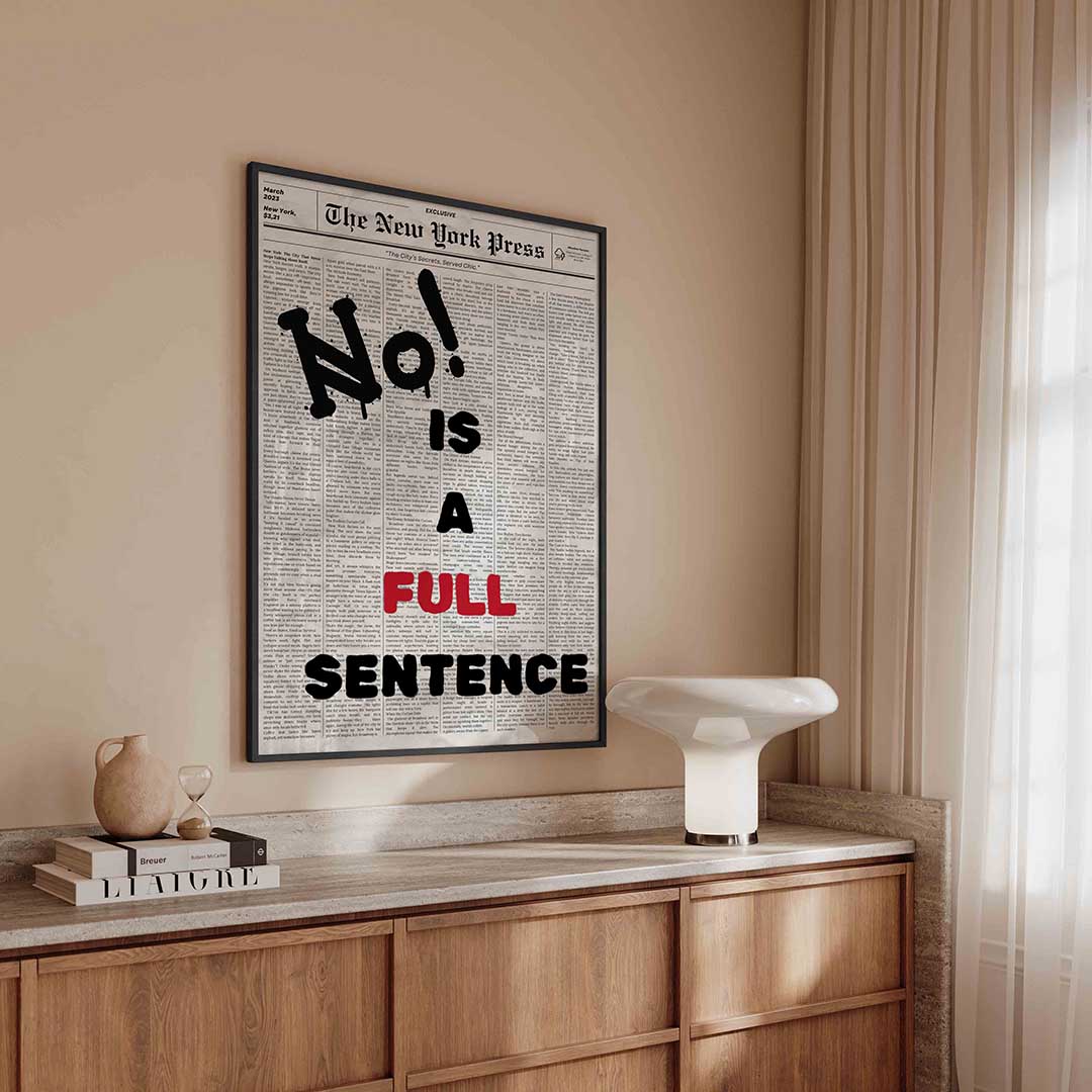 Krant met tekst Poster