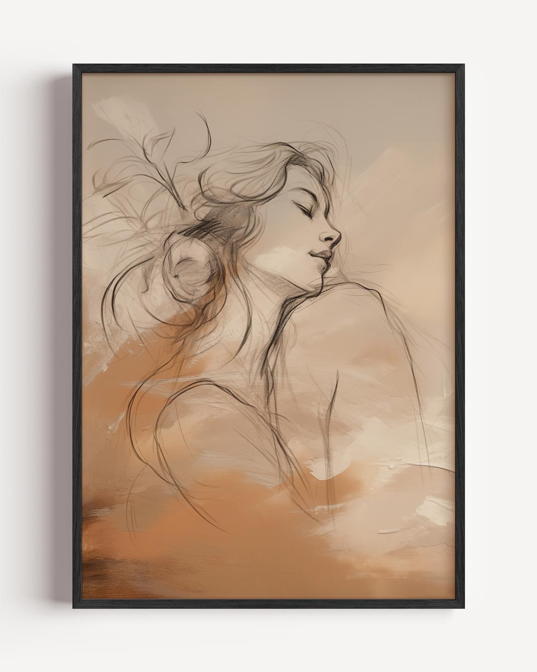 Dromerige Vrouwenportret Poster-WallArtistic