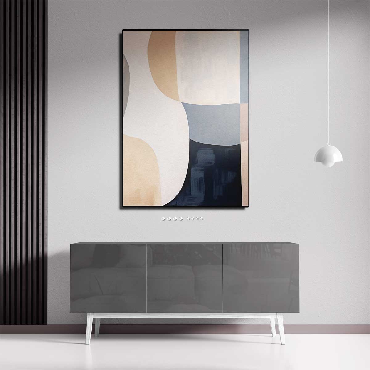 Abstracte Harmonie in Aardetinten Kunstwerk-canvas-dibond-plexiglas-wanddecoratie-WallArtistic