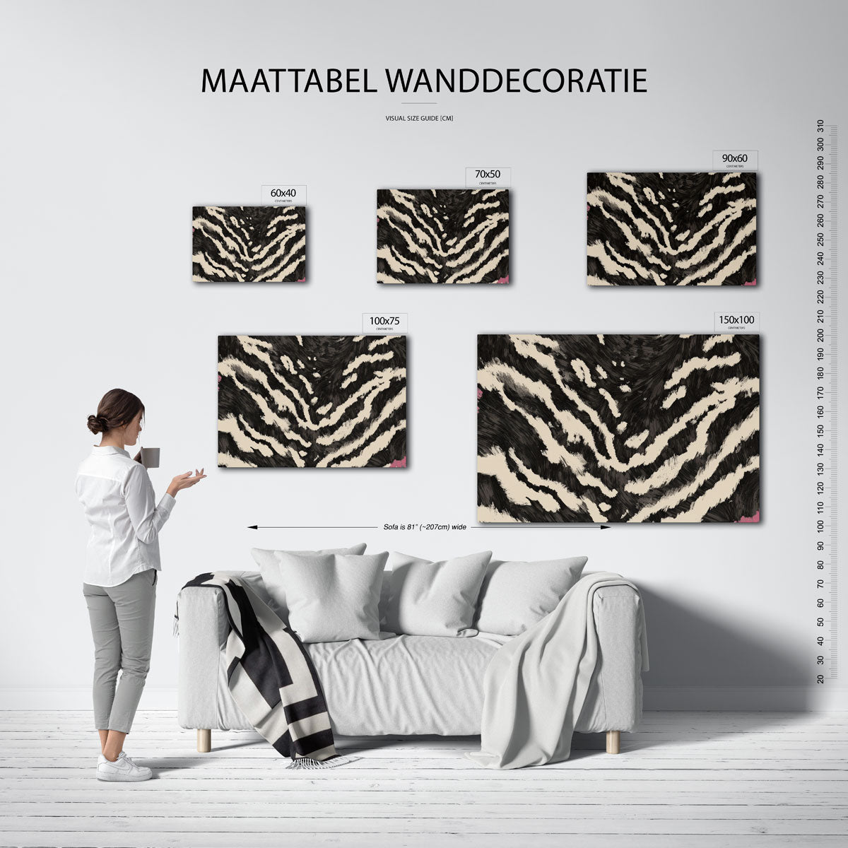 Dynamische strepen Kunstwerk