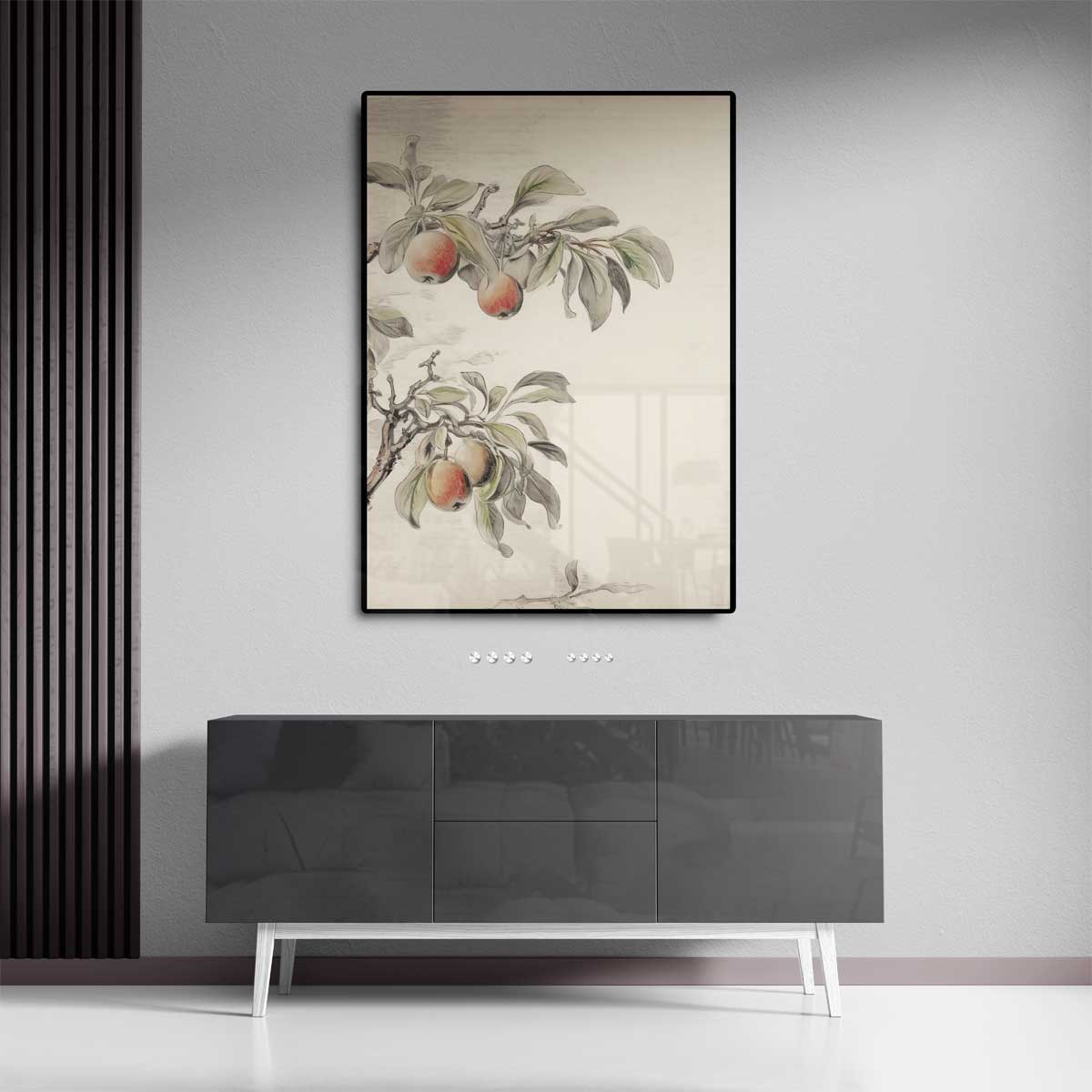 Subtiele Appelboom Takken Kunstwerk-canvas-dibond-plexiglas-wanddecoratie-WallArtistic