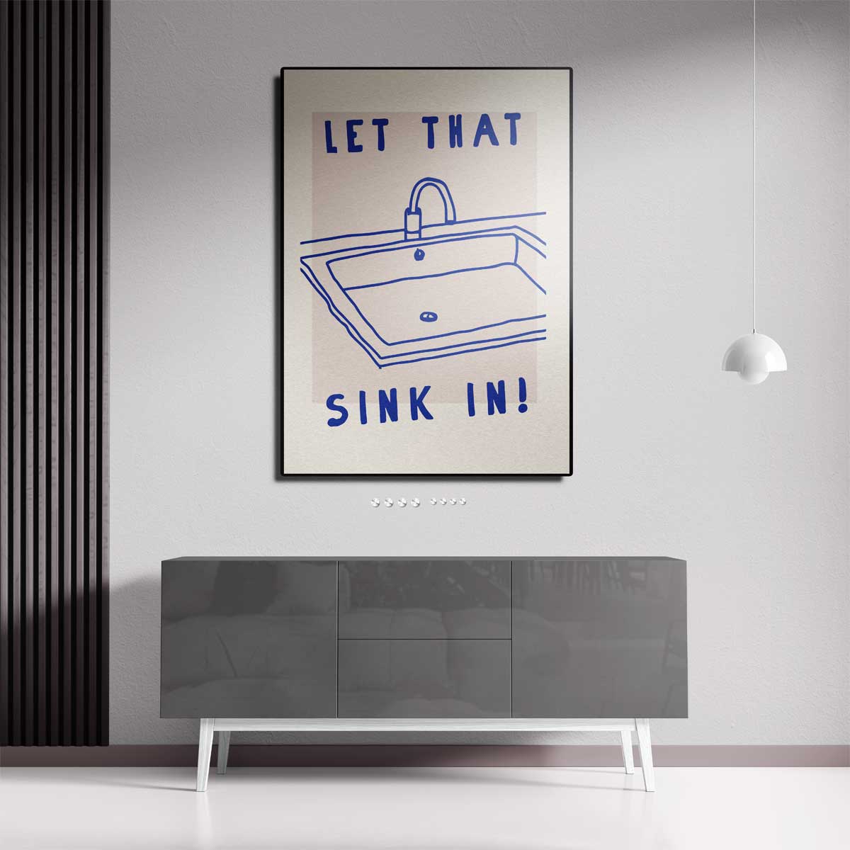 Humoristische Goochelende Gootsteen Print Kunstwerk-canvas-dibond-plexiglas-wanddecoratie-WallArtistic