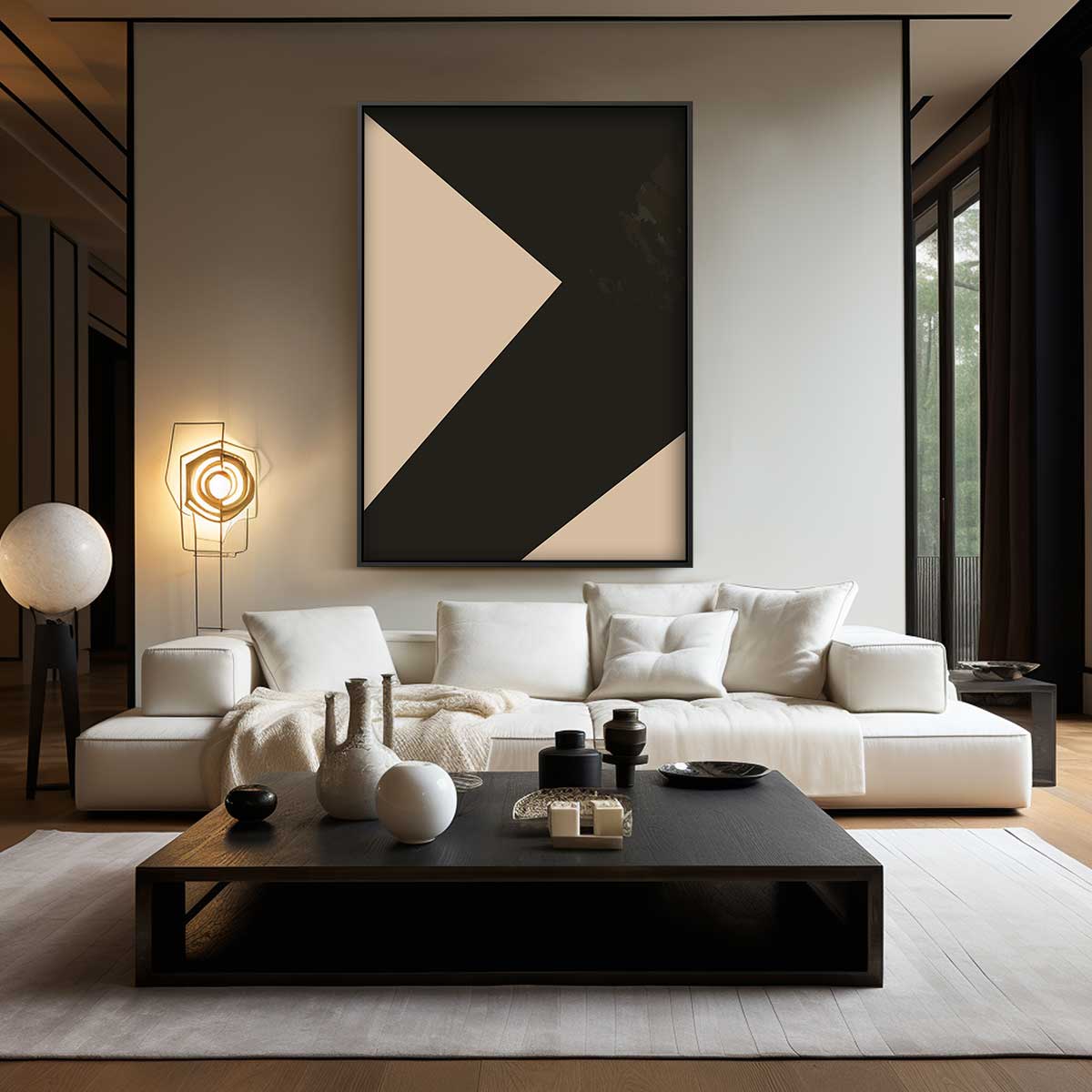 Moderne Abstracte Geometrie Kunstwerk-canvas-dibond-plexiglas-wanddecoratie-WallArtistic