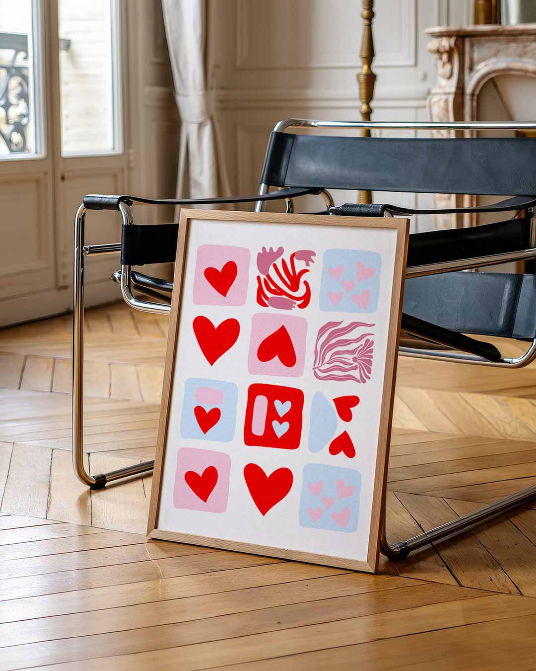 Liefdevolle Hartjes Collage Poster
