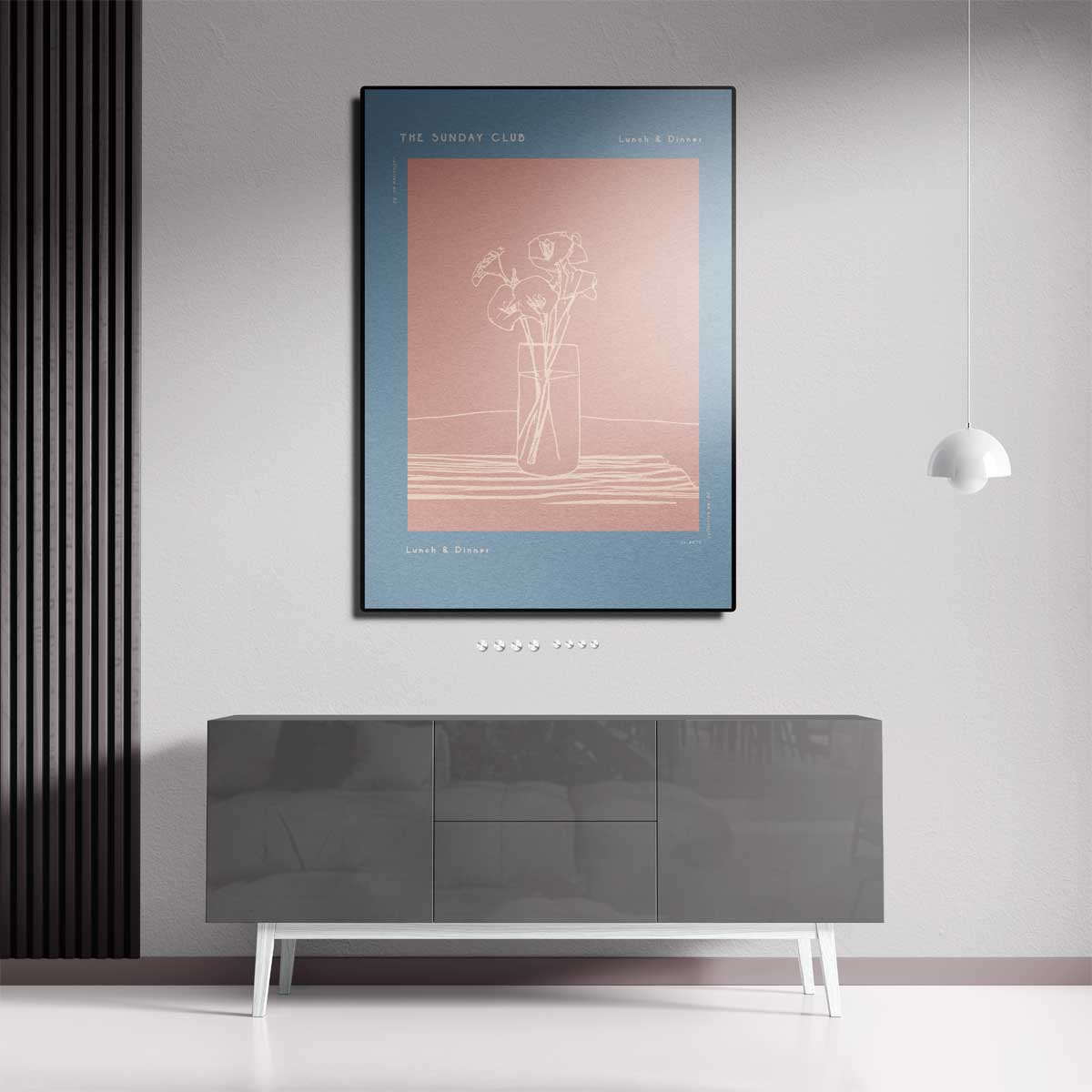 Rustige Bloemenzeteling Kunstwerk-canvas-dibond-plexiglas-wanddecoratie-WallArtistic