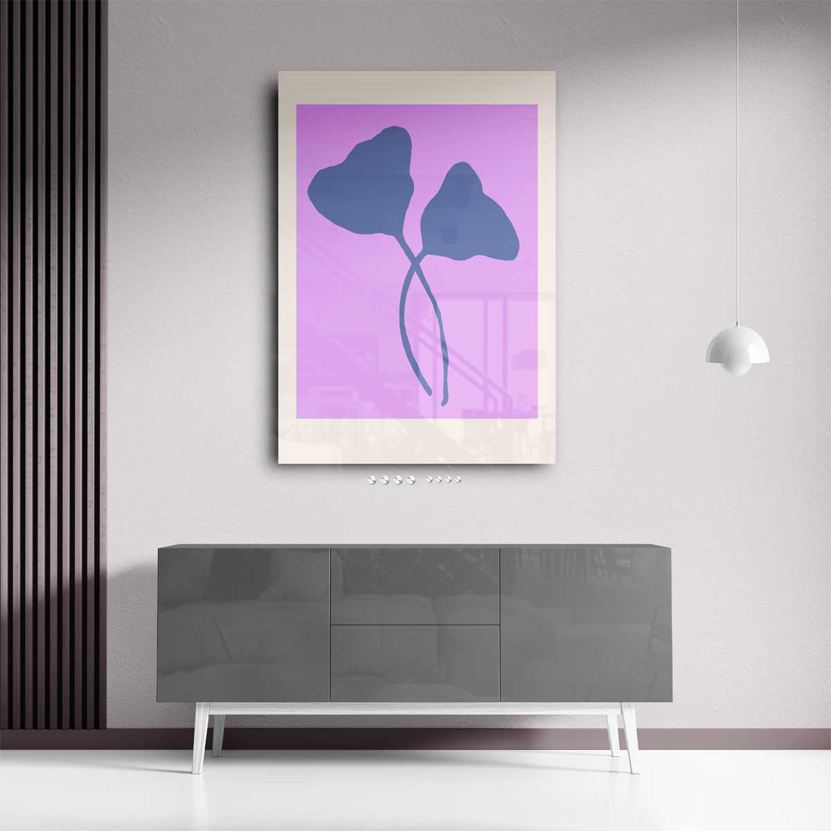 Speelse Bladstilte Kunstwerk-canvas-dibond-plexiglas-wanddecoratie-WallArtistic