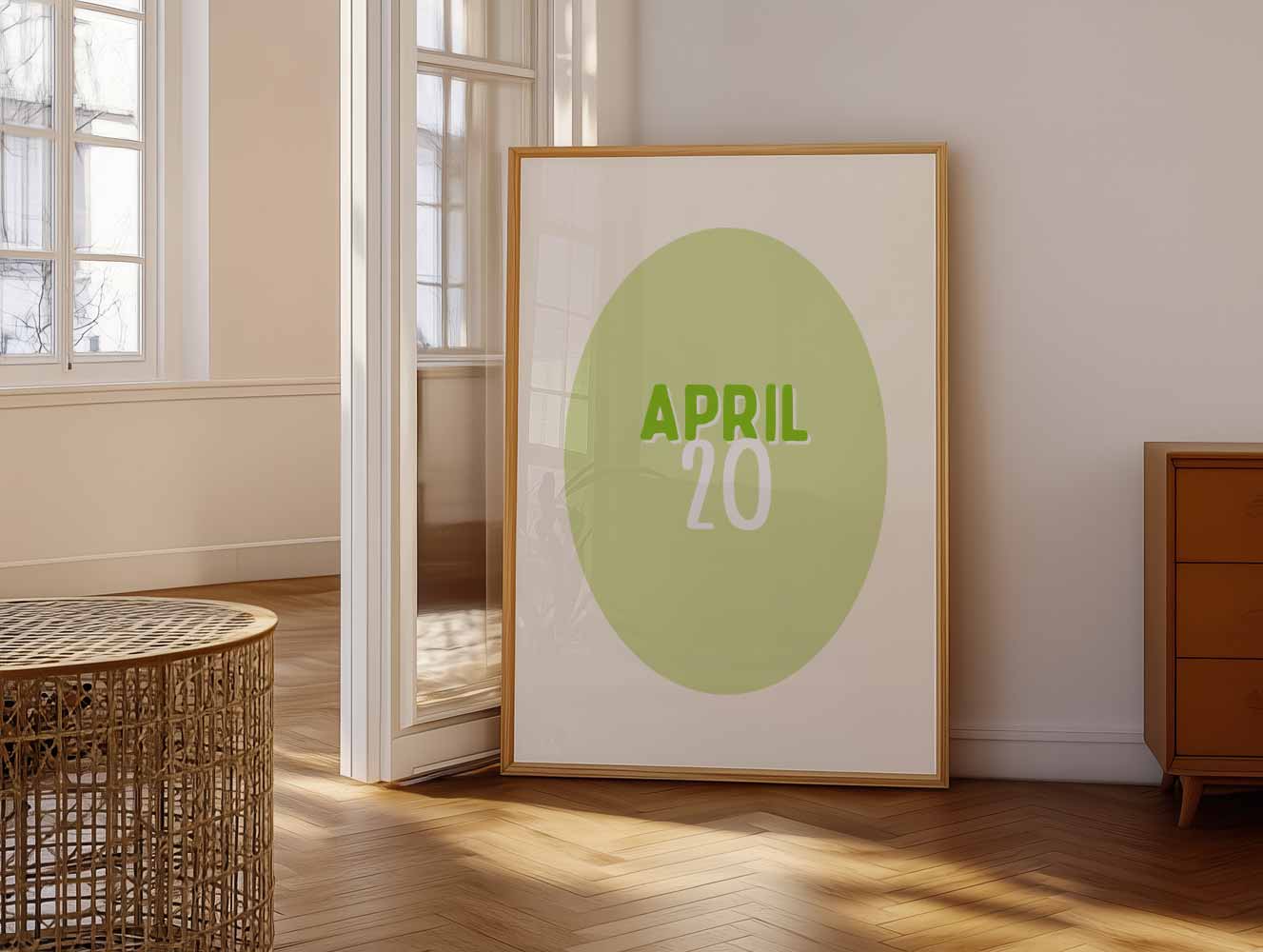 April Minimalistische Kalenderposter-WallArtistic