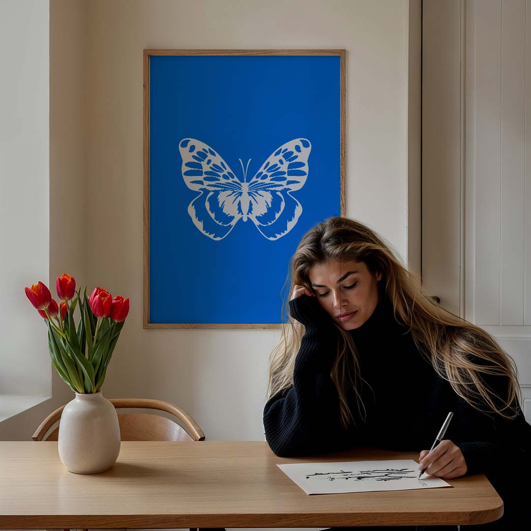 Stijlvolle Vlinder Kunstposter-WallArtistic