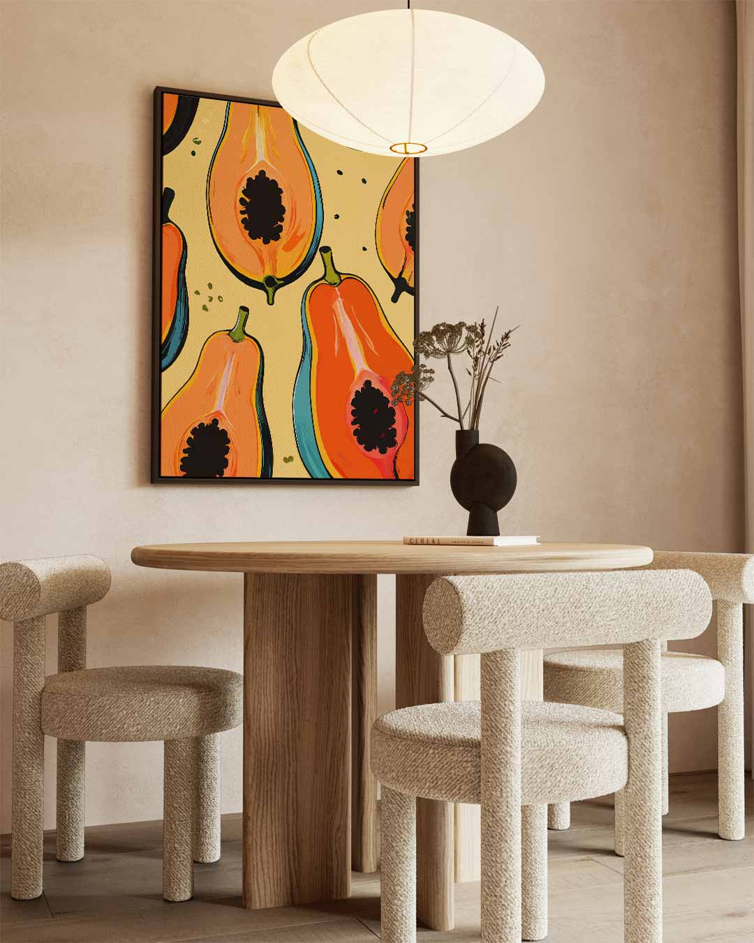 Tropisch Papaya Paradijs Kunstwerk-canvas-dibond-plexiglas-wanddecoratie-WallArtistic