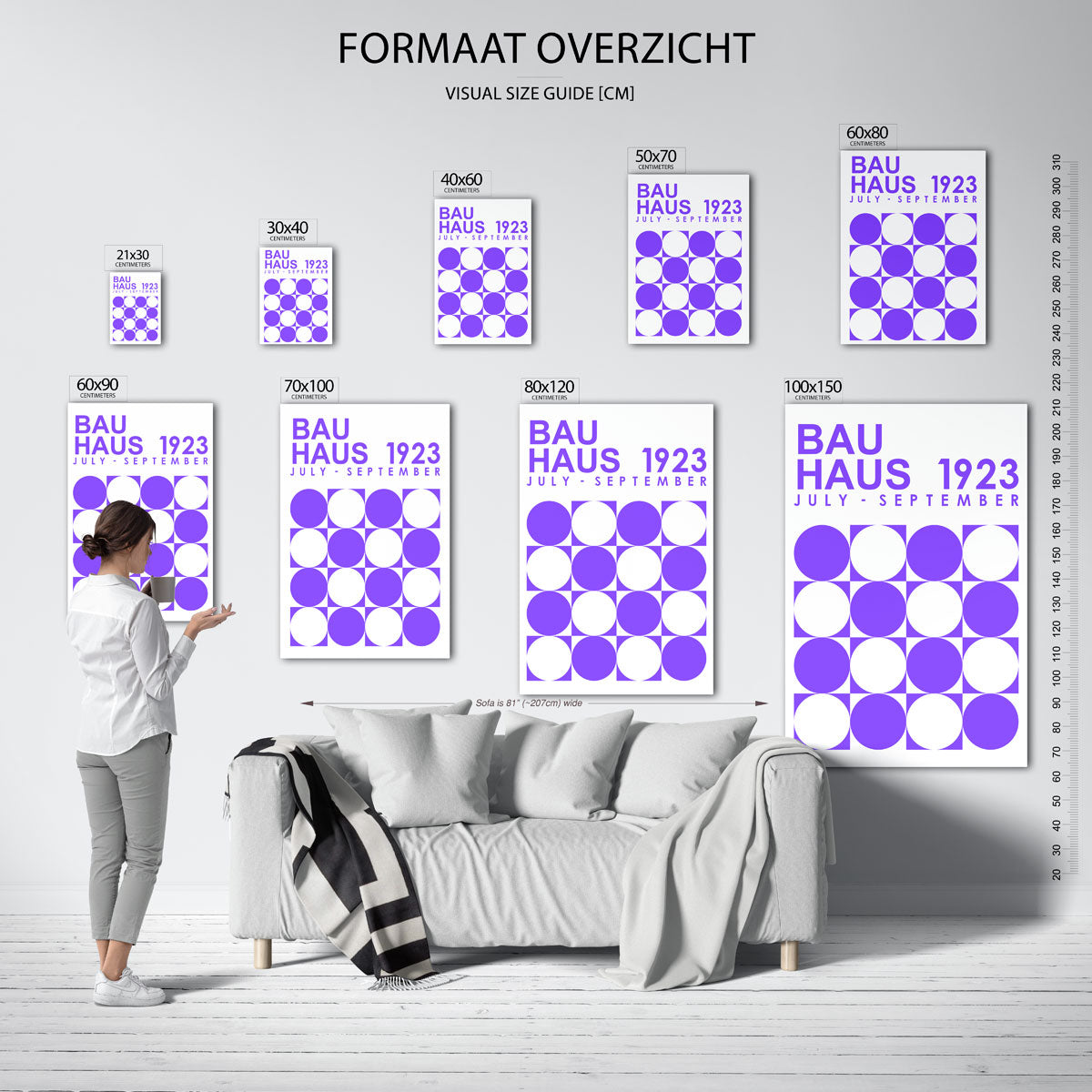 Cirkelpatroon en tekst Poster