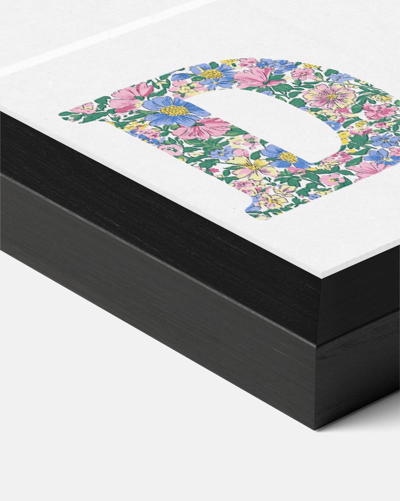 Bloemen Initialen Poster