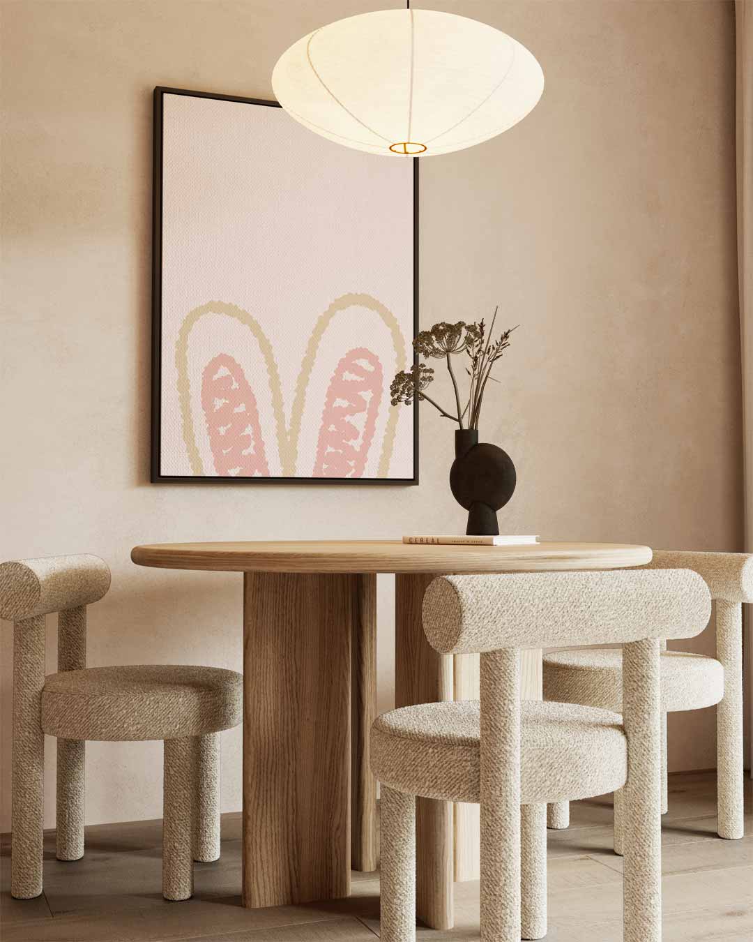 Zachte Lijnen Oplopend Kunstwerk-canvas-dibond-plexiglas-wanddecoratie-WallArtistic