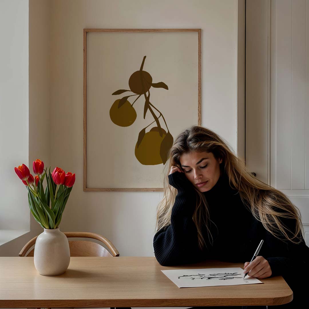 Moderne Minimalistische Takken Poster-WallArtistic