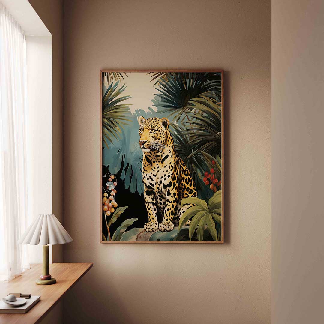 Luipaard in jungle Poster