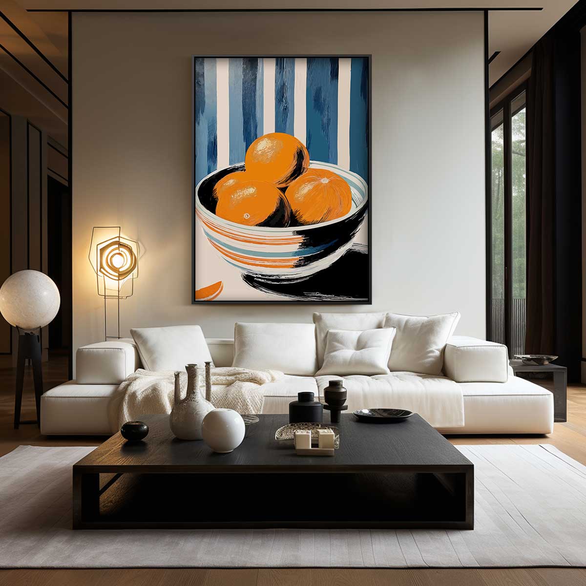 Nostalgische Stilleven met Sinaasappels Kunstwerk-canvas-dibond-plexiglas-wanddecoratie-WallArtistic