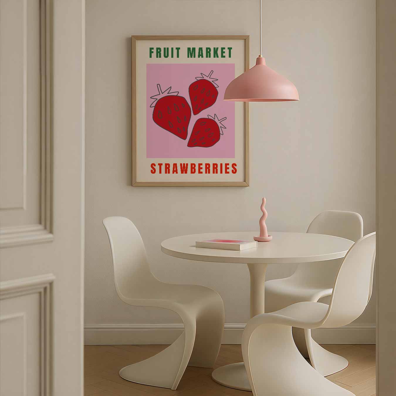 Aardbeien Fruit Markt Poster-WallArtistic