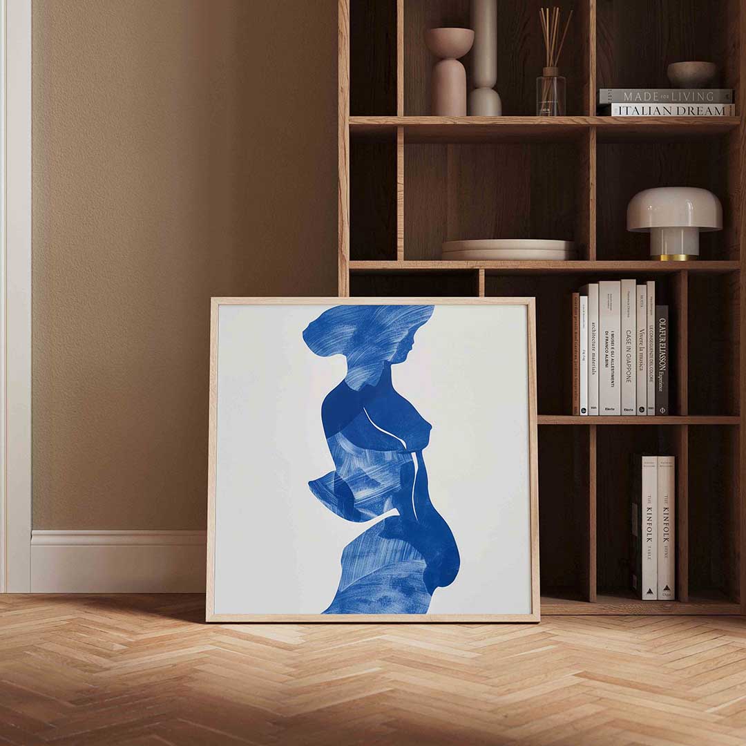 Blauwe figuur Poster