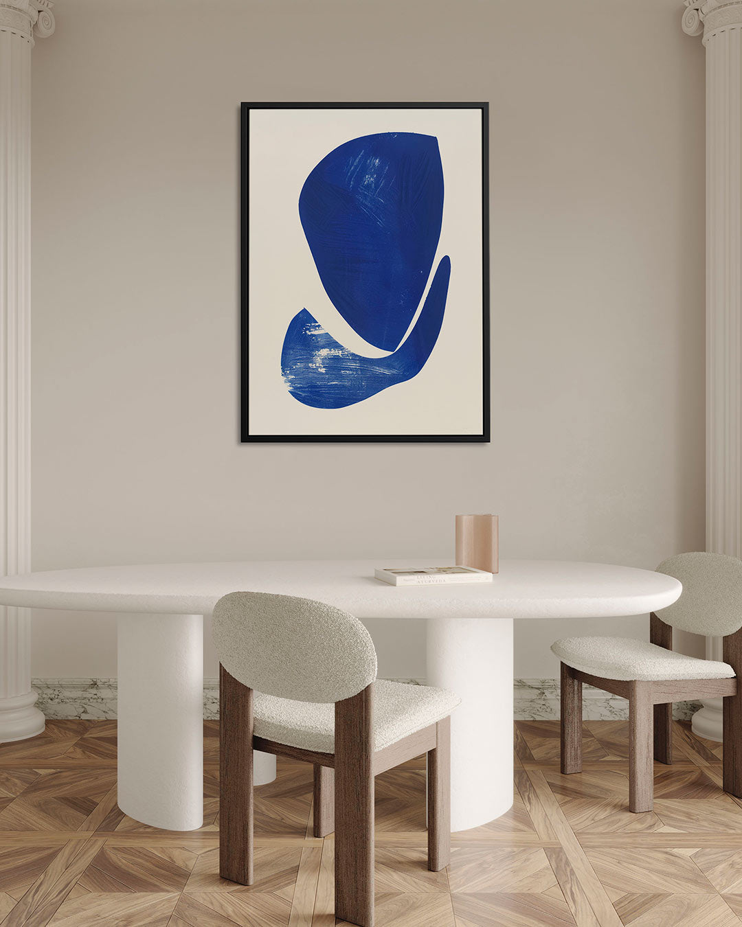 Organische blauwe vormen Kunstwerk