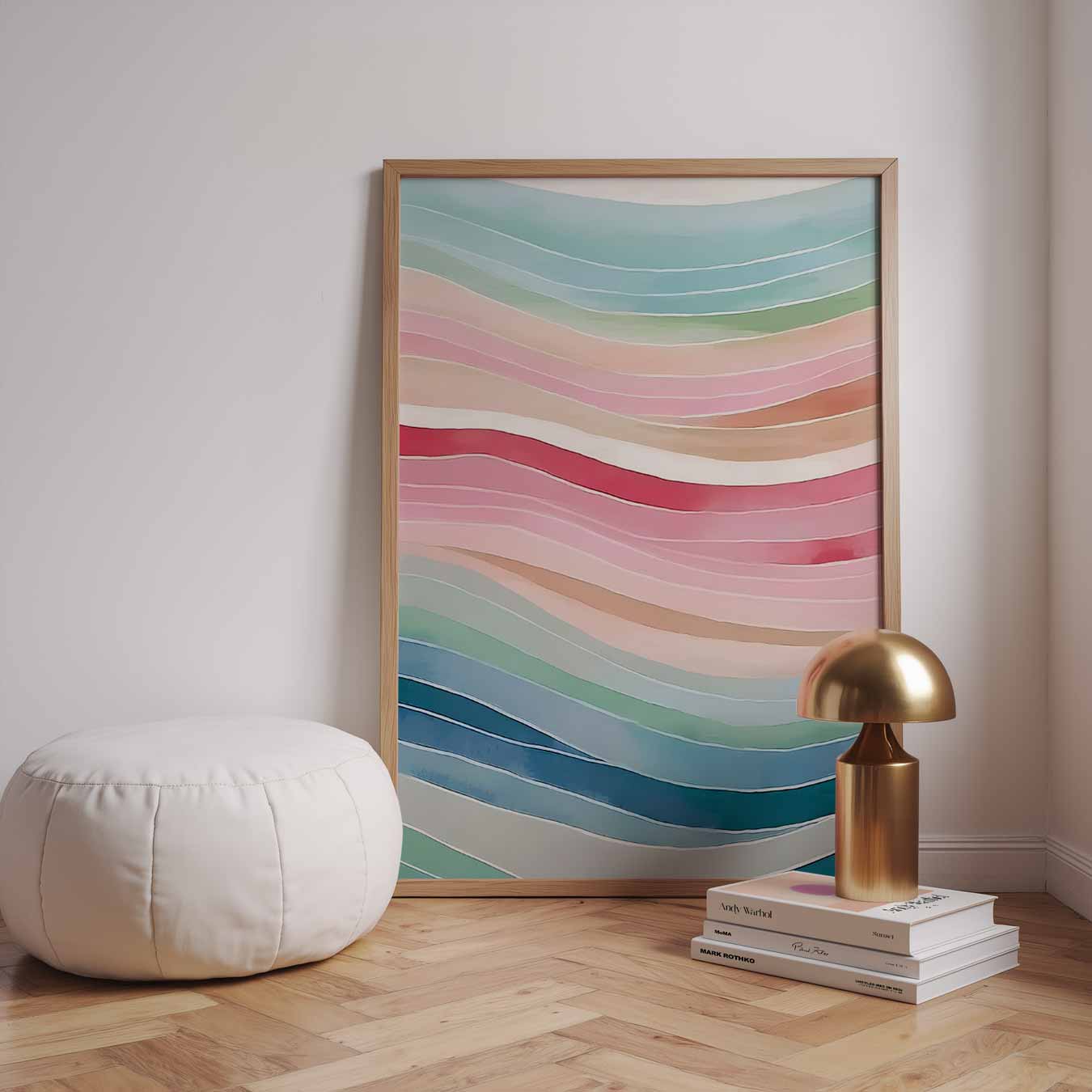 Kleurrijke Golven Wanddecoratie Poster-WallArtistic