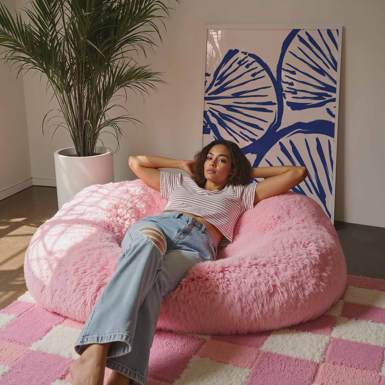 Abstracte Blauwe Schoonheid Poster-WallArtistic