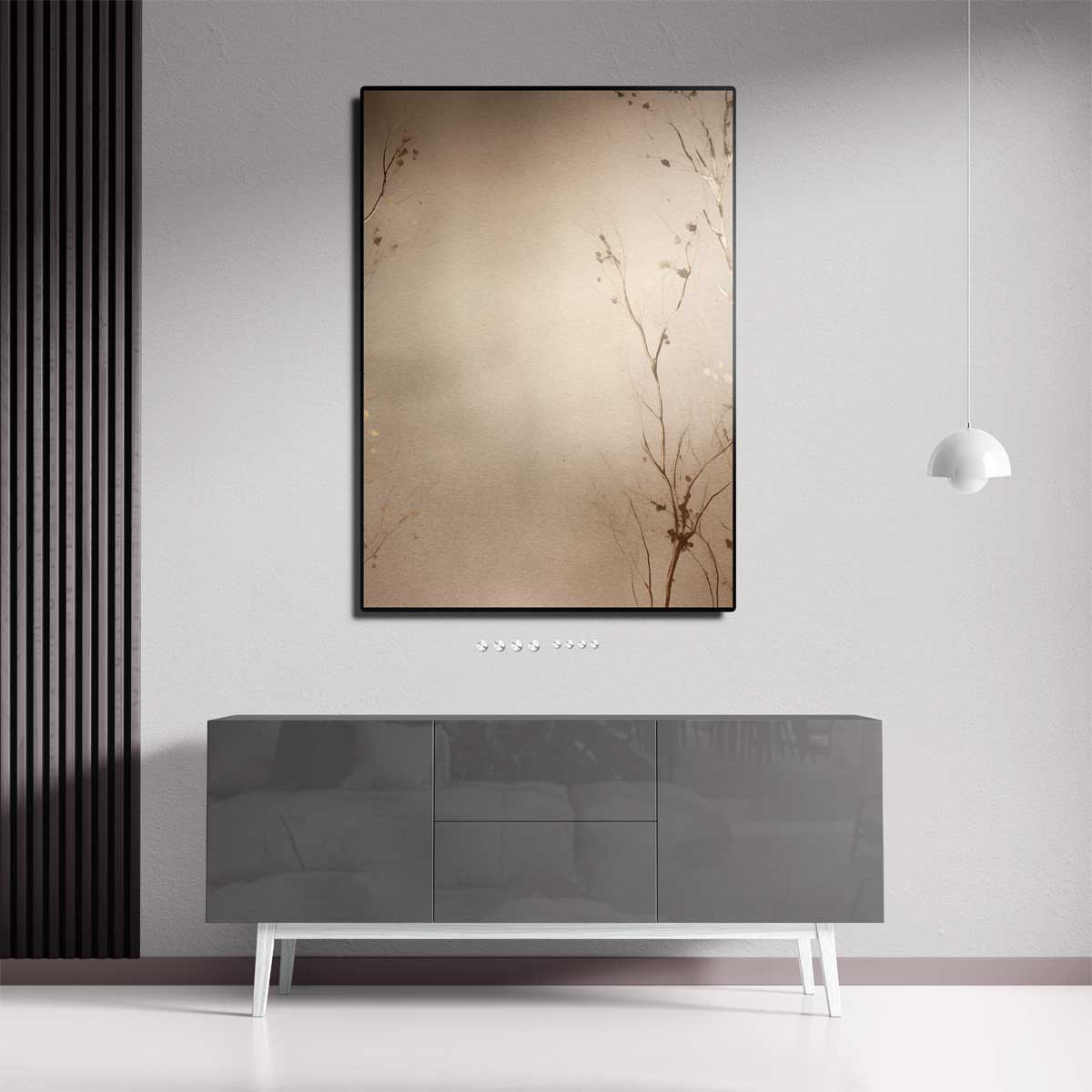 Subtiele Takken in Neutrale Tinten Kunstwerk-canvas-dibond-plexiglas-wanddecoratie-WallArtistic