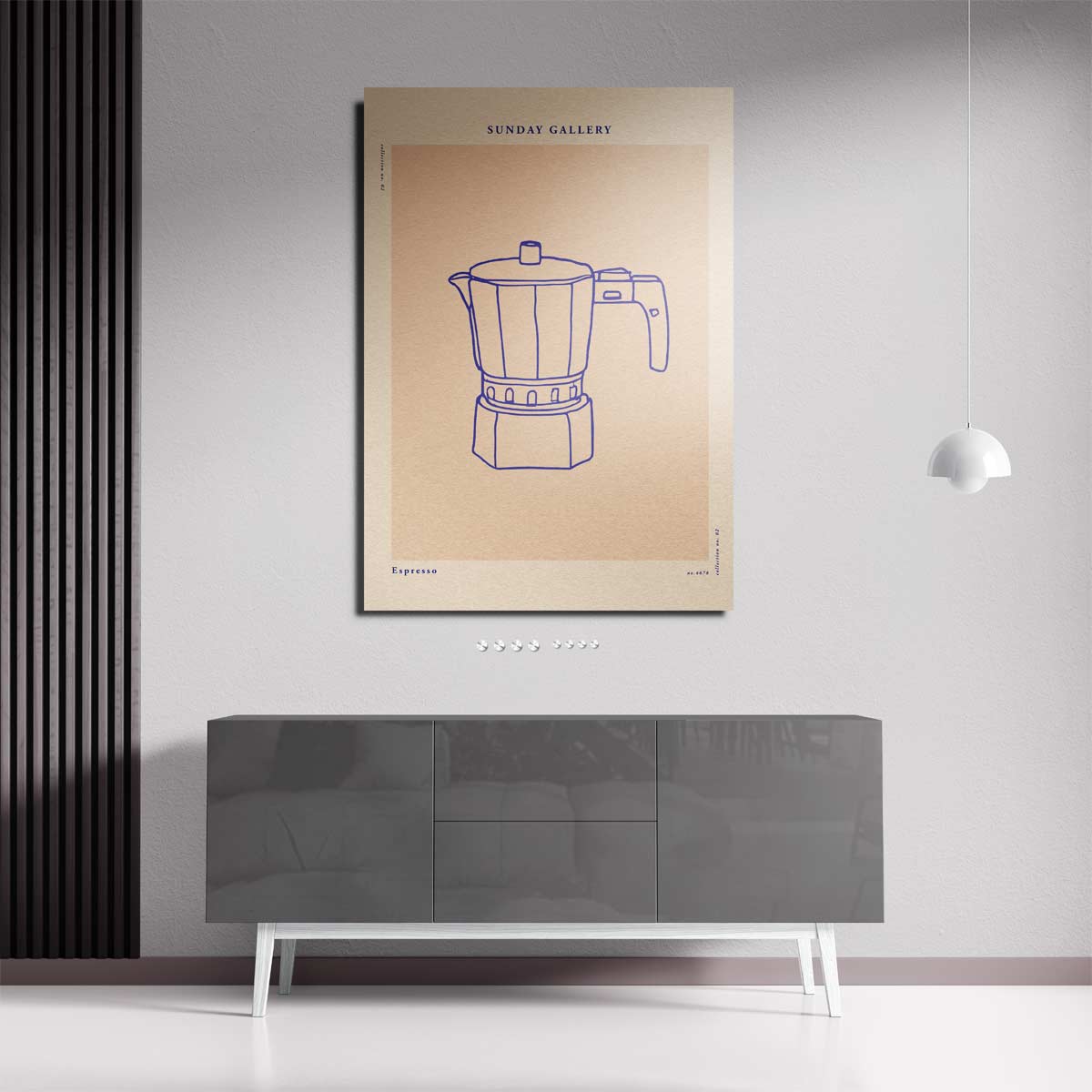 Stijlvolle Espresso Illustratie Kunstwerk-canvas-dibond-plexiglas-wanddecoratie-WallArtistic