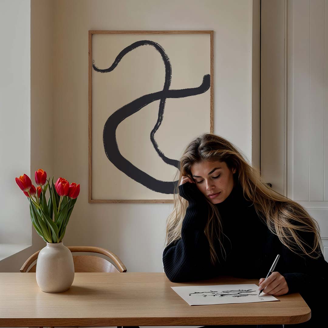 Abstracte Flow Print Poster-WallArtistic