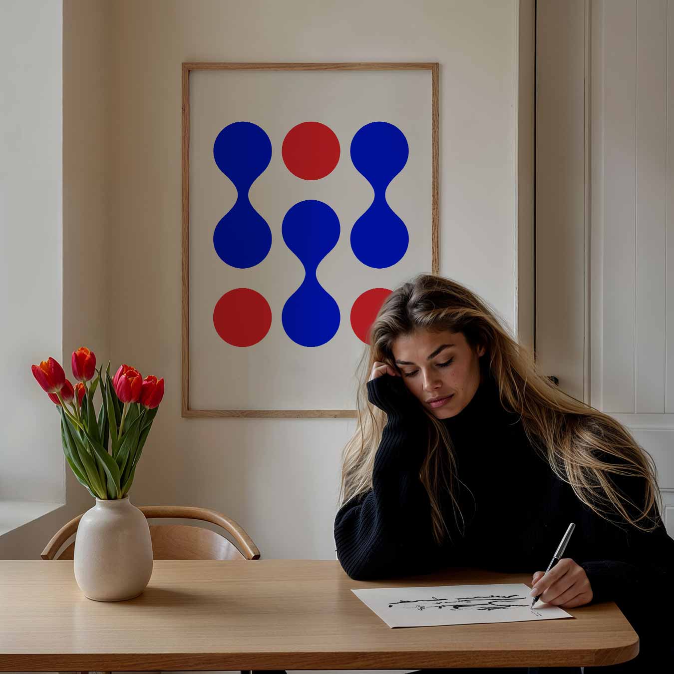 Abstracte Moderne Cirkelpatronen Poster-WallArtistic