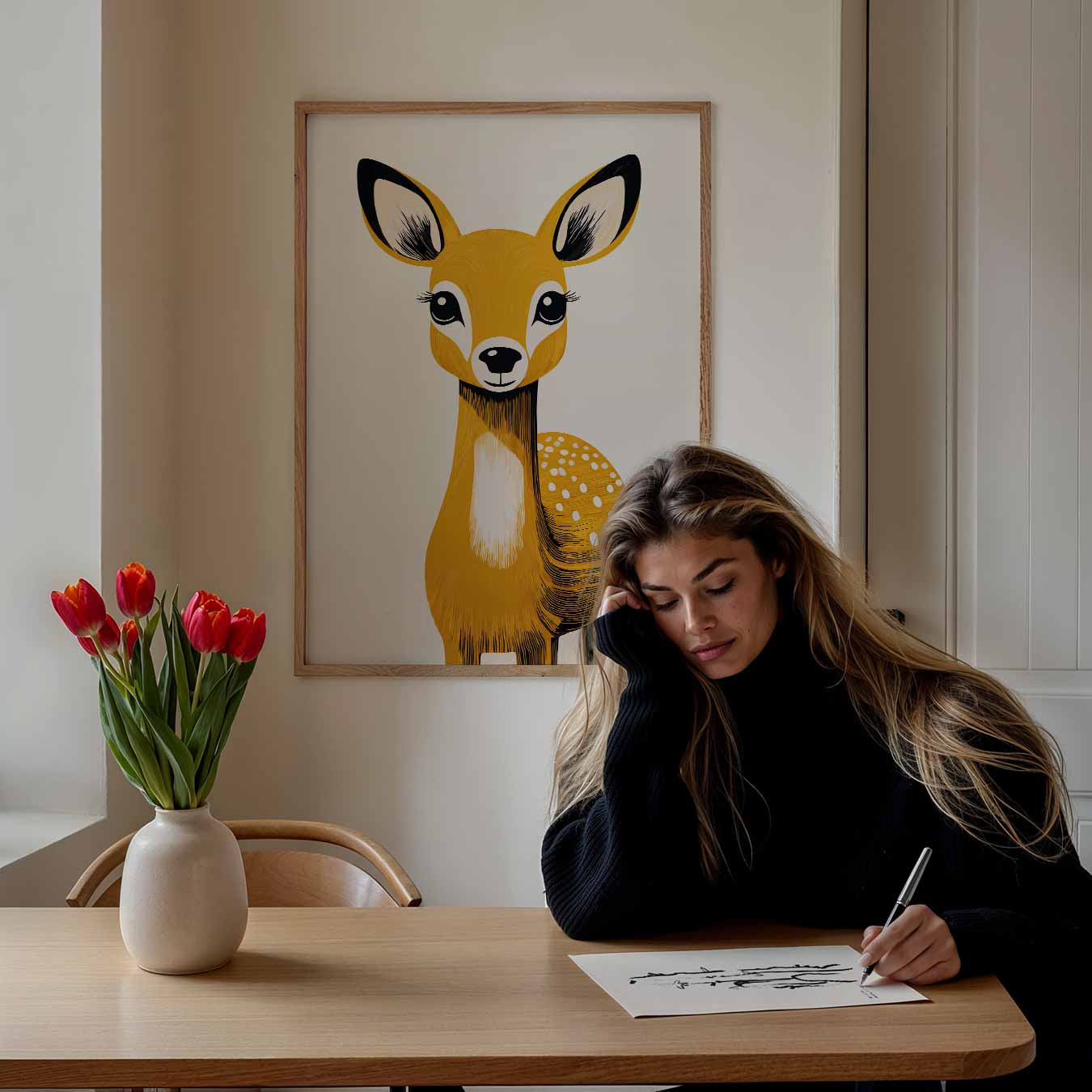 Schattige Hert Poster