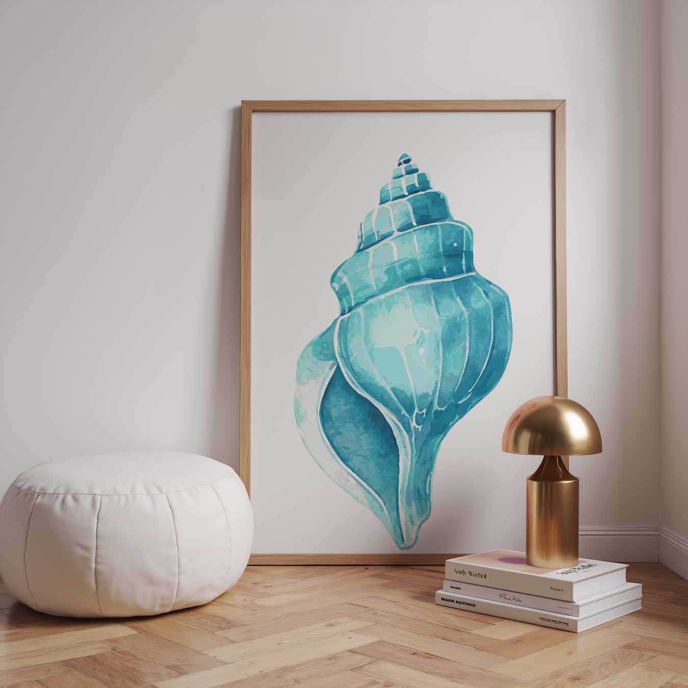 Schelpenkunst in Turquoise Poster-WallArtistic