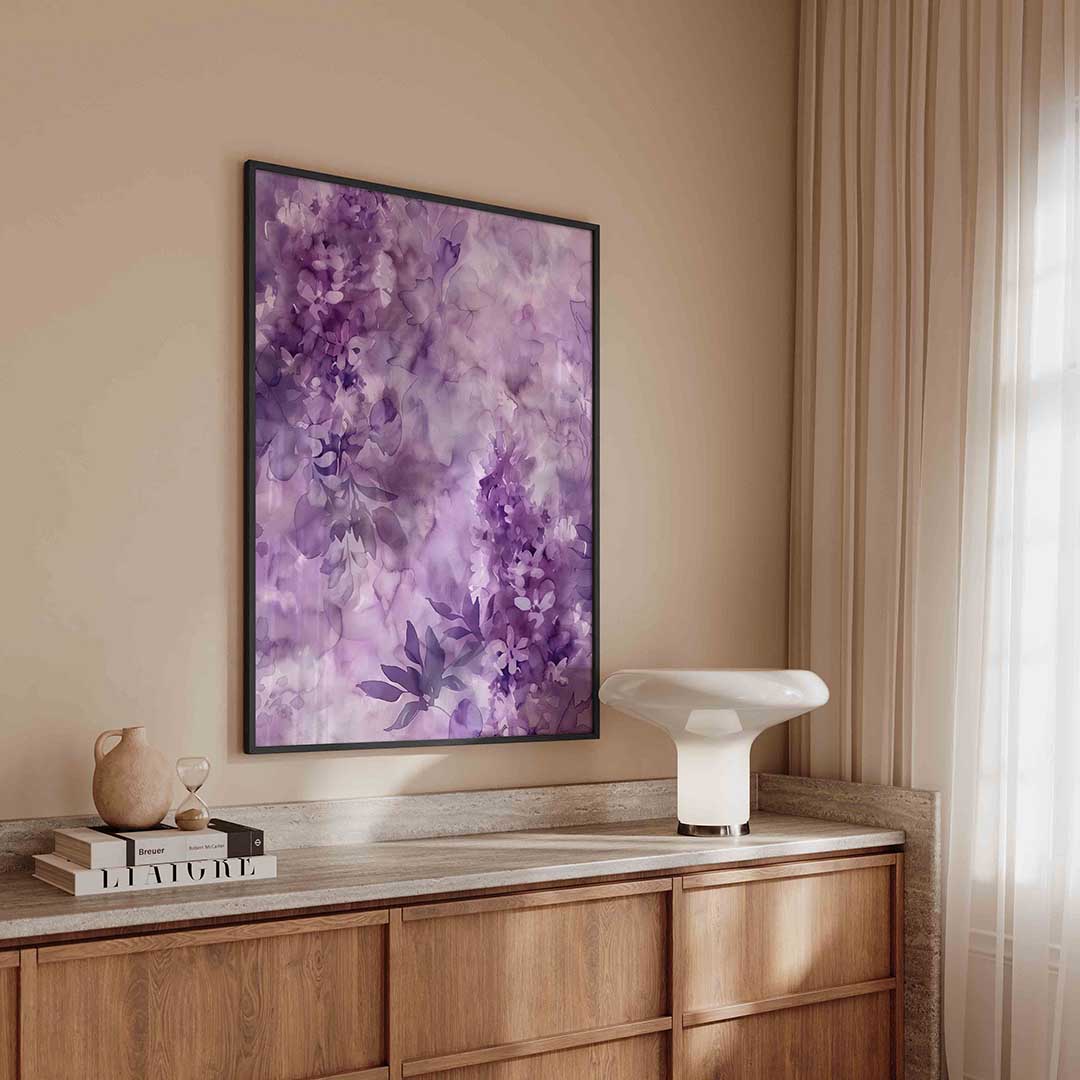 Paarse bloemen Poster