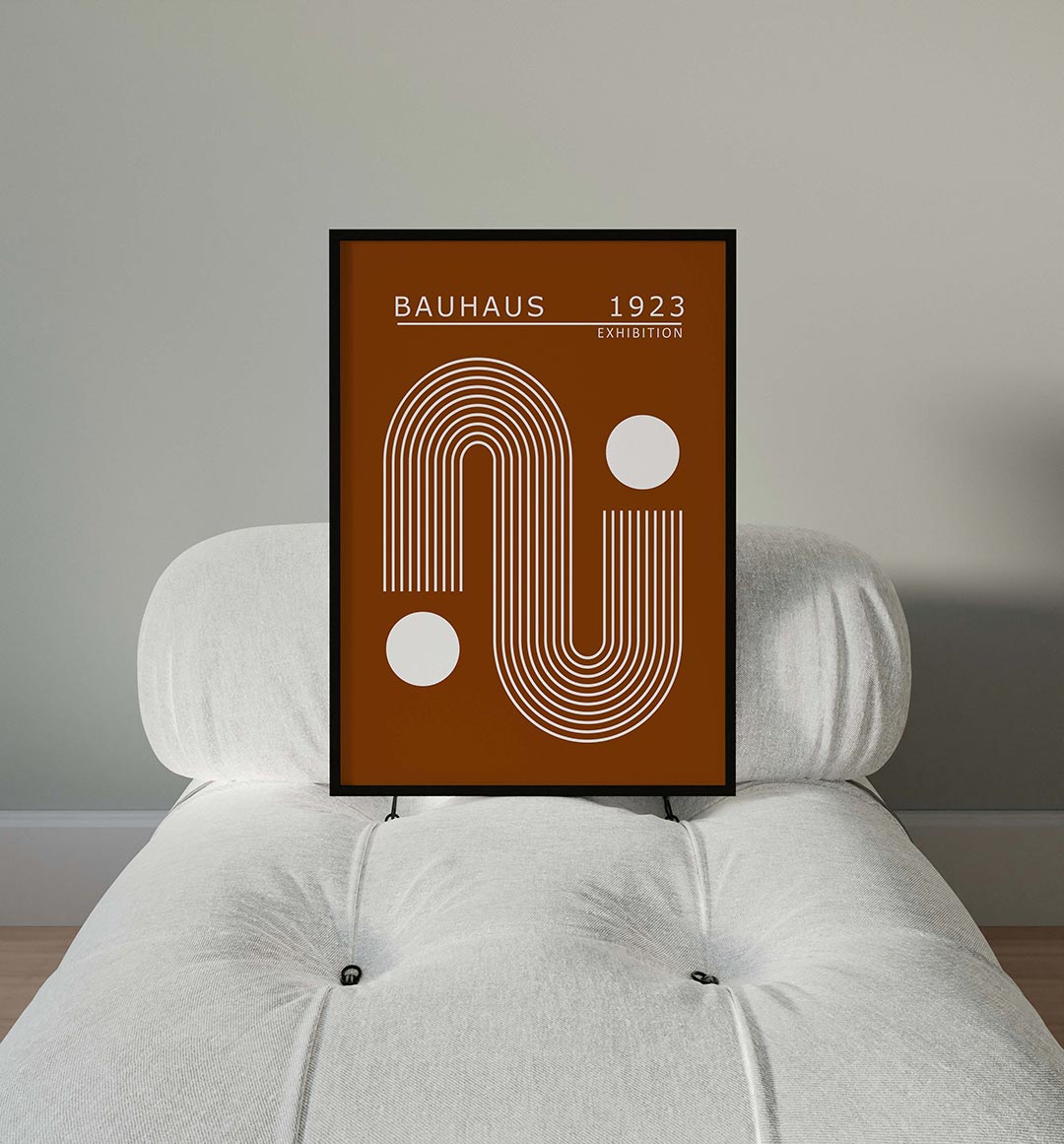 Lijnen en cirkel Poster
